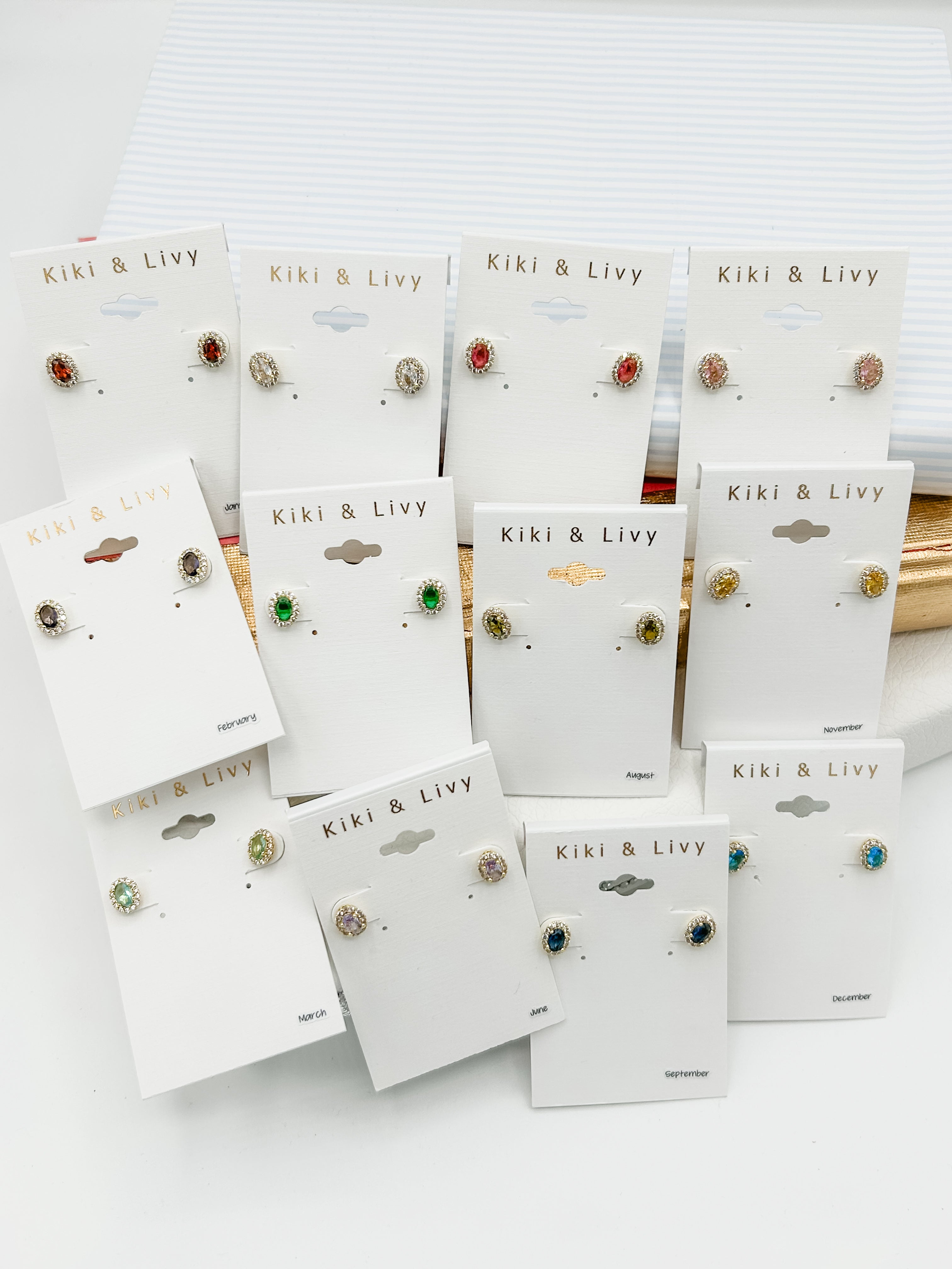 Birthstone Stud Earrings