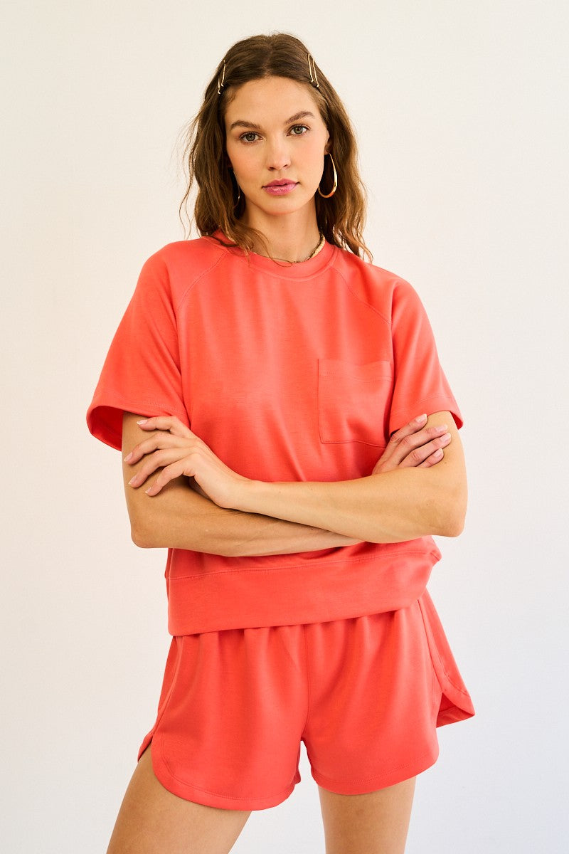 Coral Super Soft Shorts Set