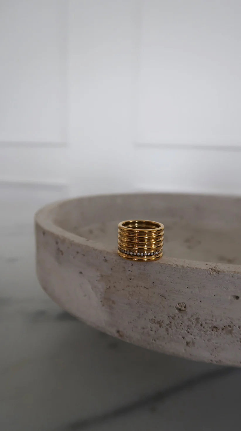 The Faith Gold Rhinestone Ring