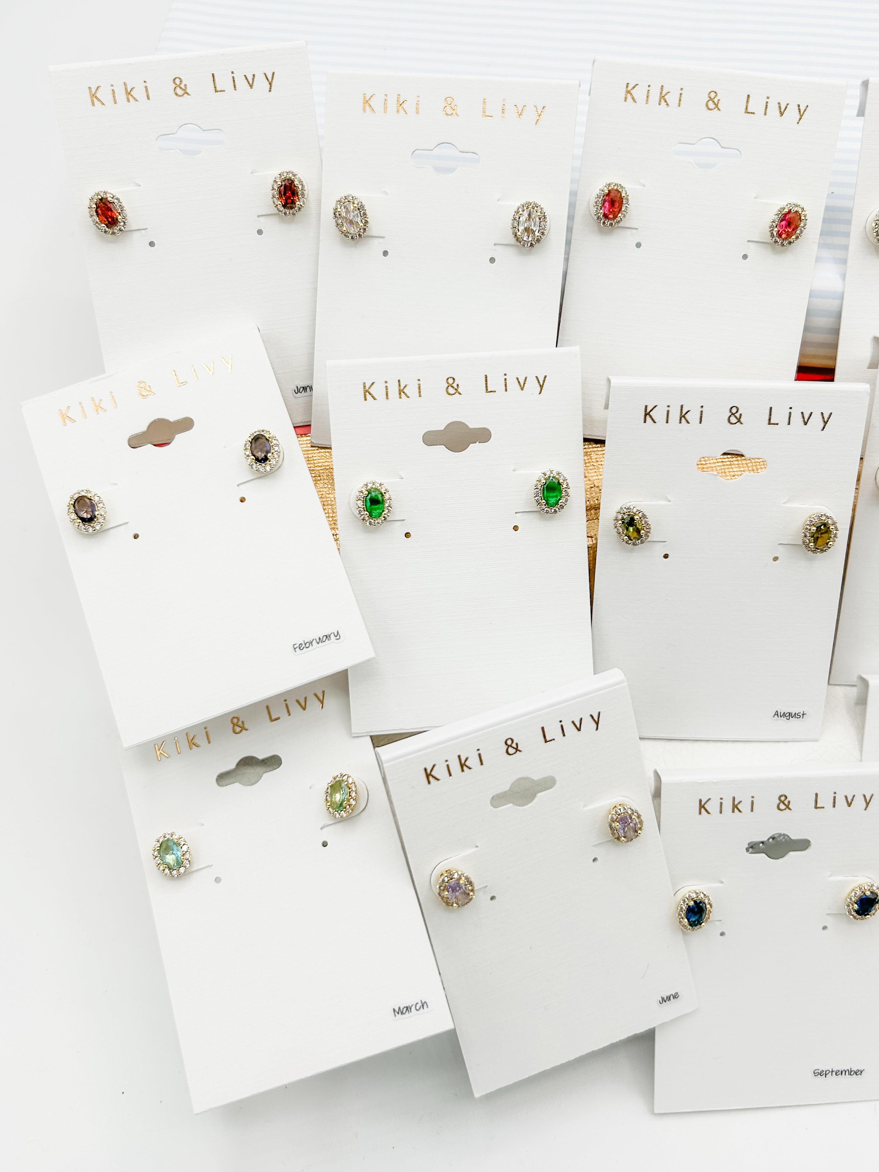 Birthstone Stud Earrings