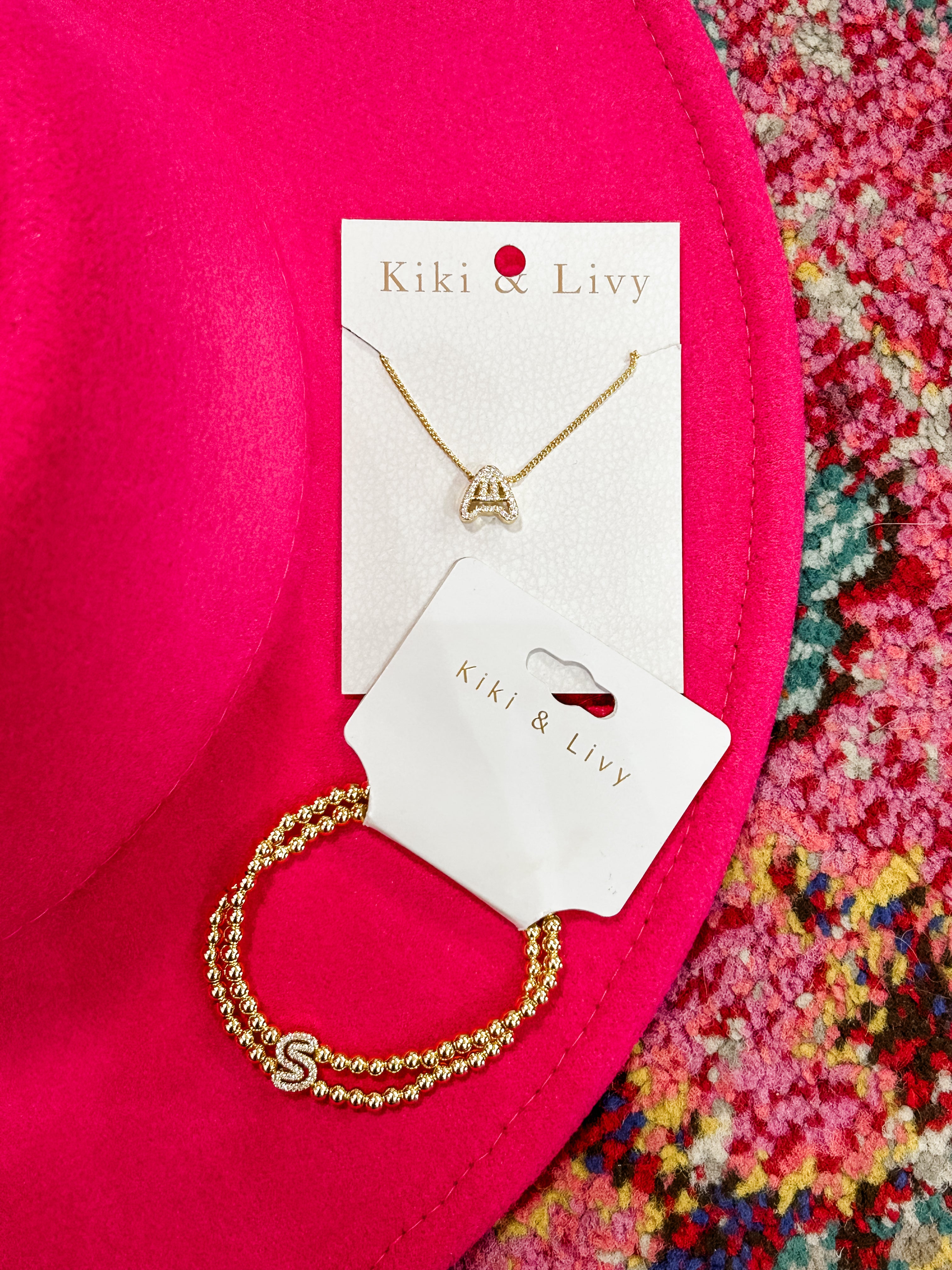 Double Gold Strand Letter Bracelet