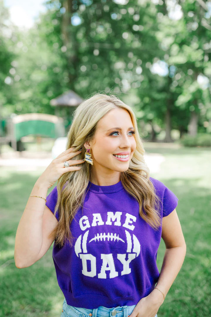 Callin' Baton Rouge Beaded Earrings