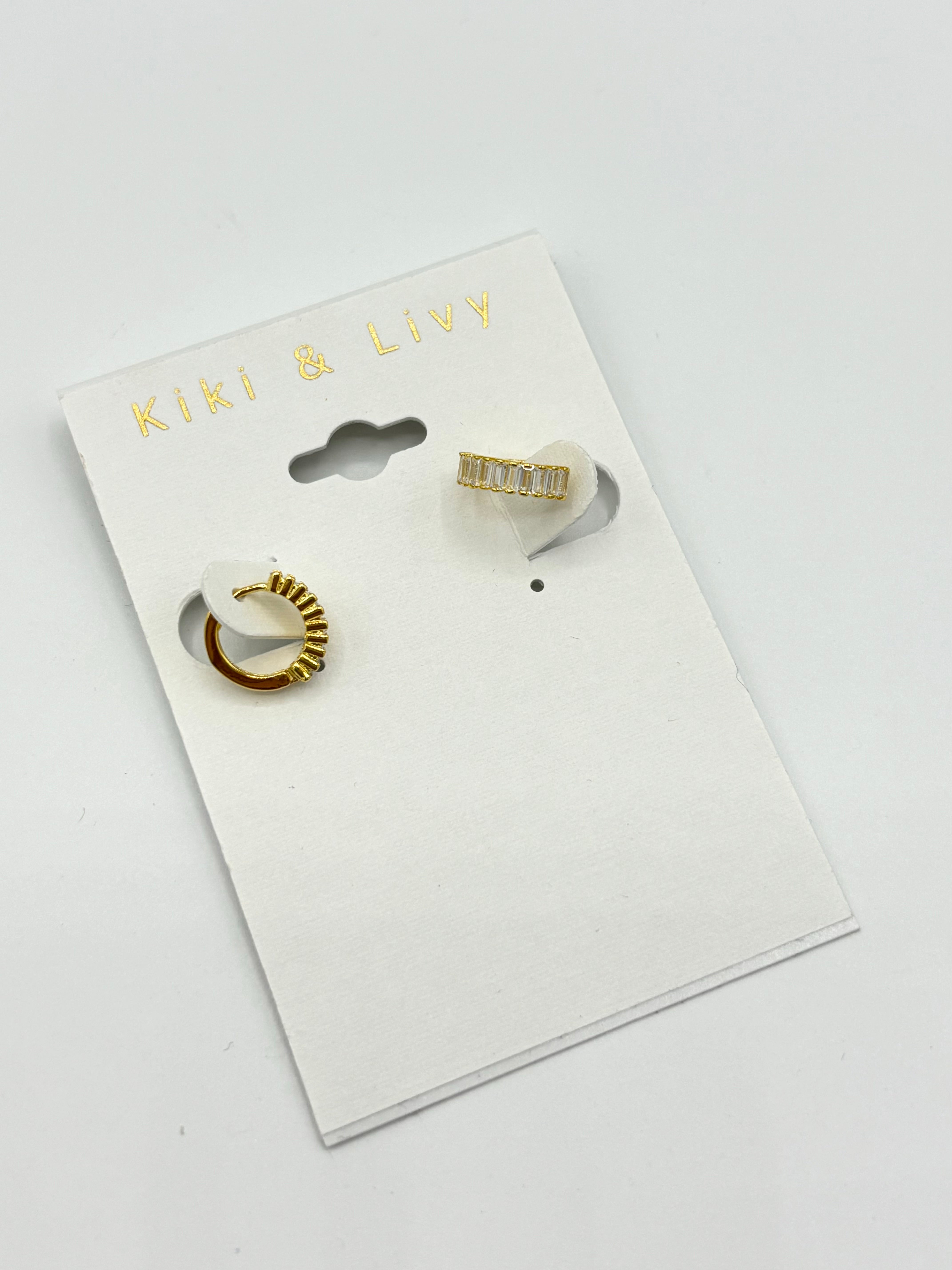 Tiny Baguette Hugger Earrings