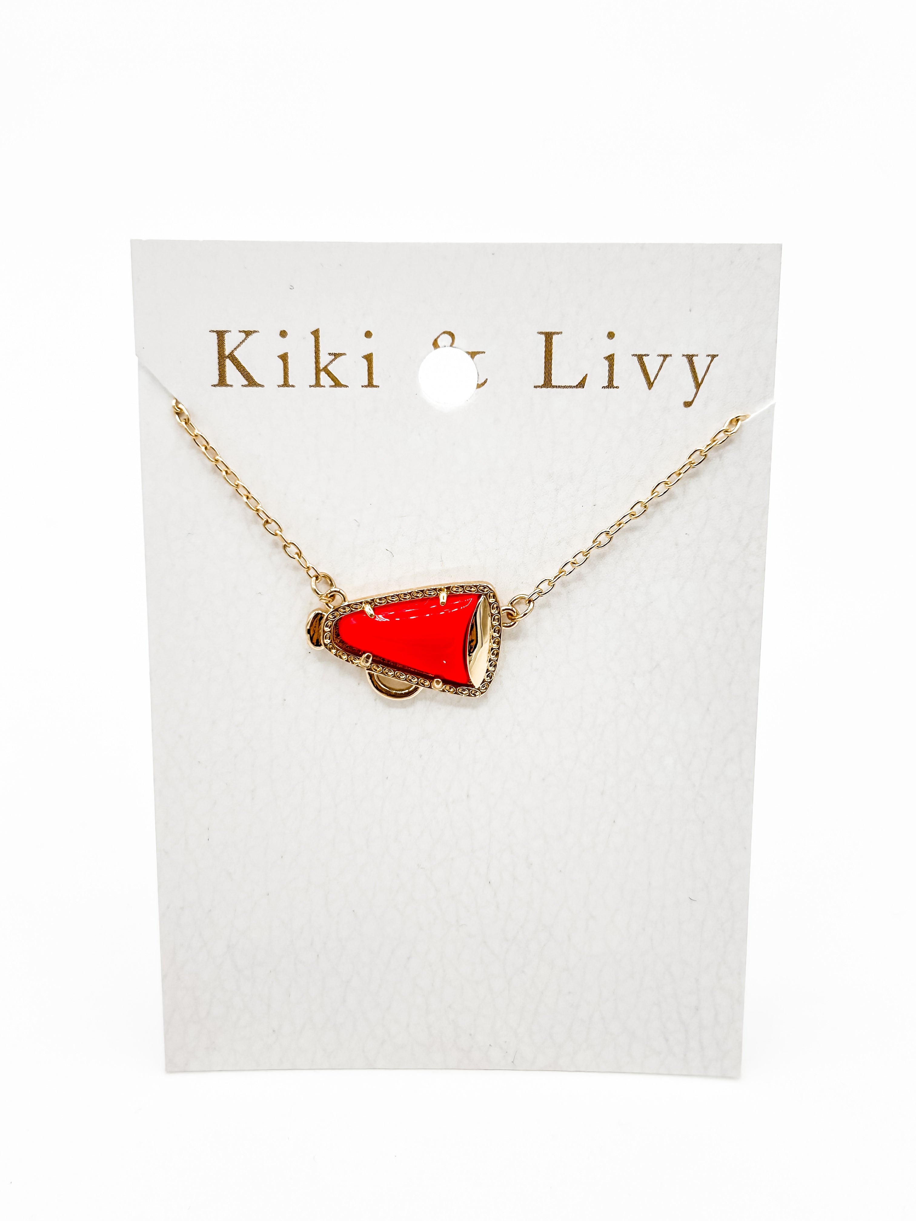 Gold Cheer Stone Necklace