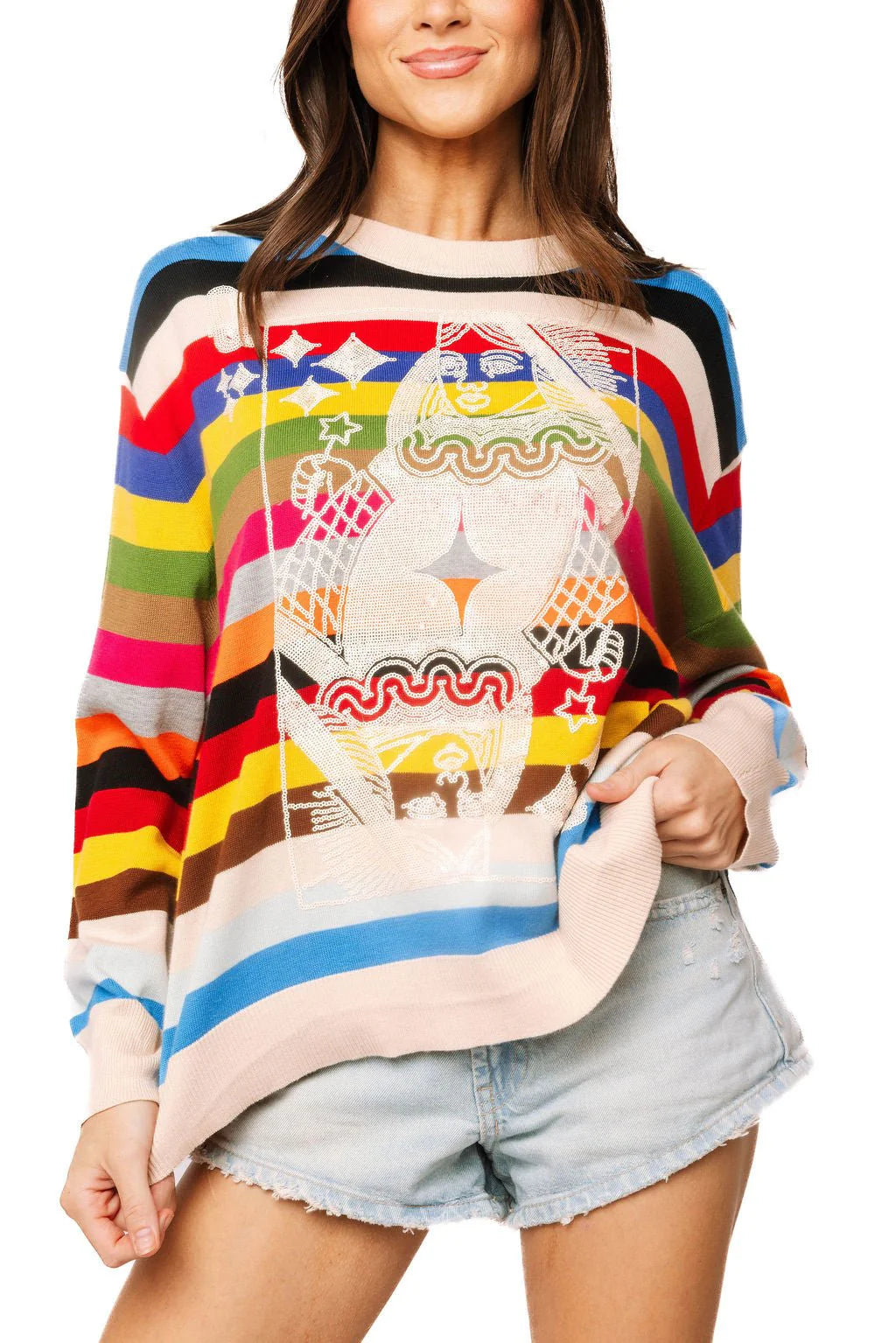 Multi Striped QOS
Card Logo Sweater