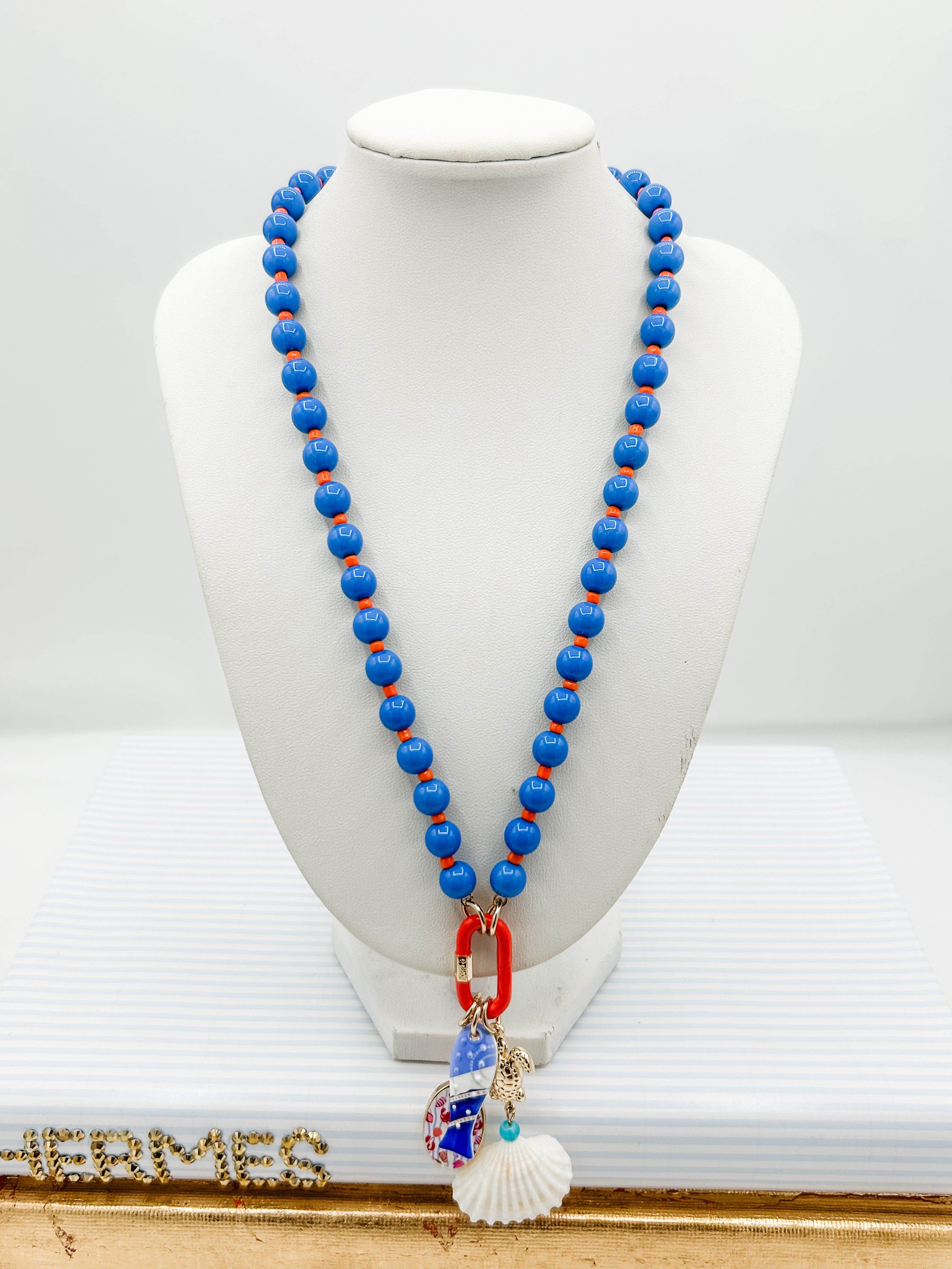 Colorful Beaded Charm Necklace