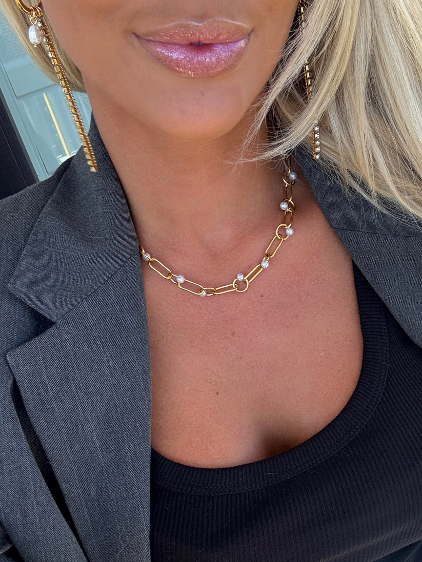 The Luna Gold Rhinestone Earrings