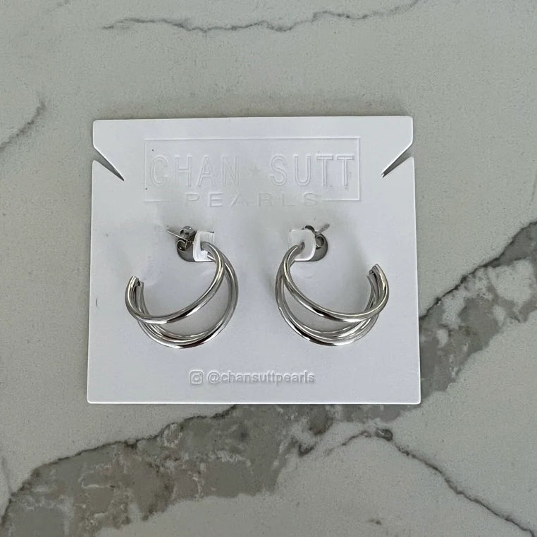 The Emily Silver Hoops