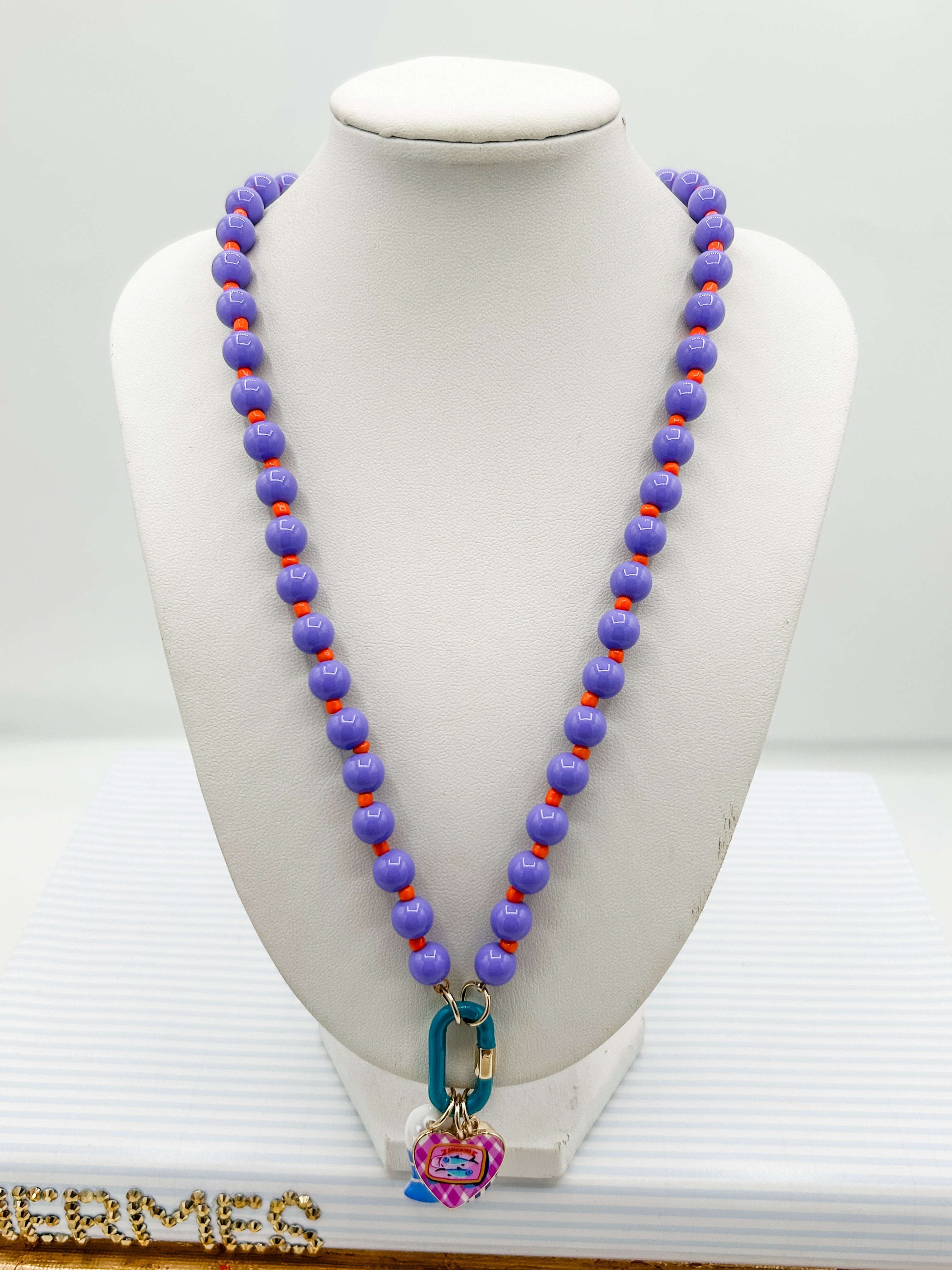 Colorful Beaded Charm Necklace