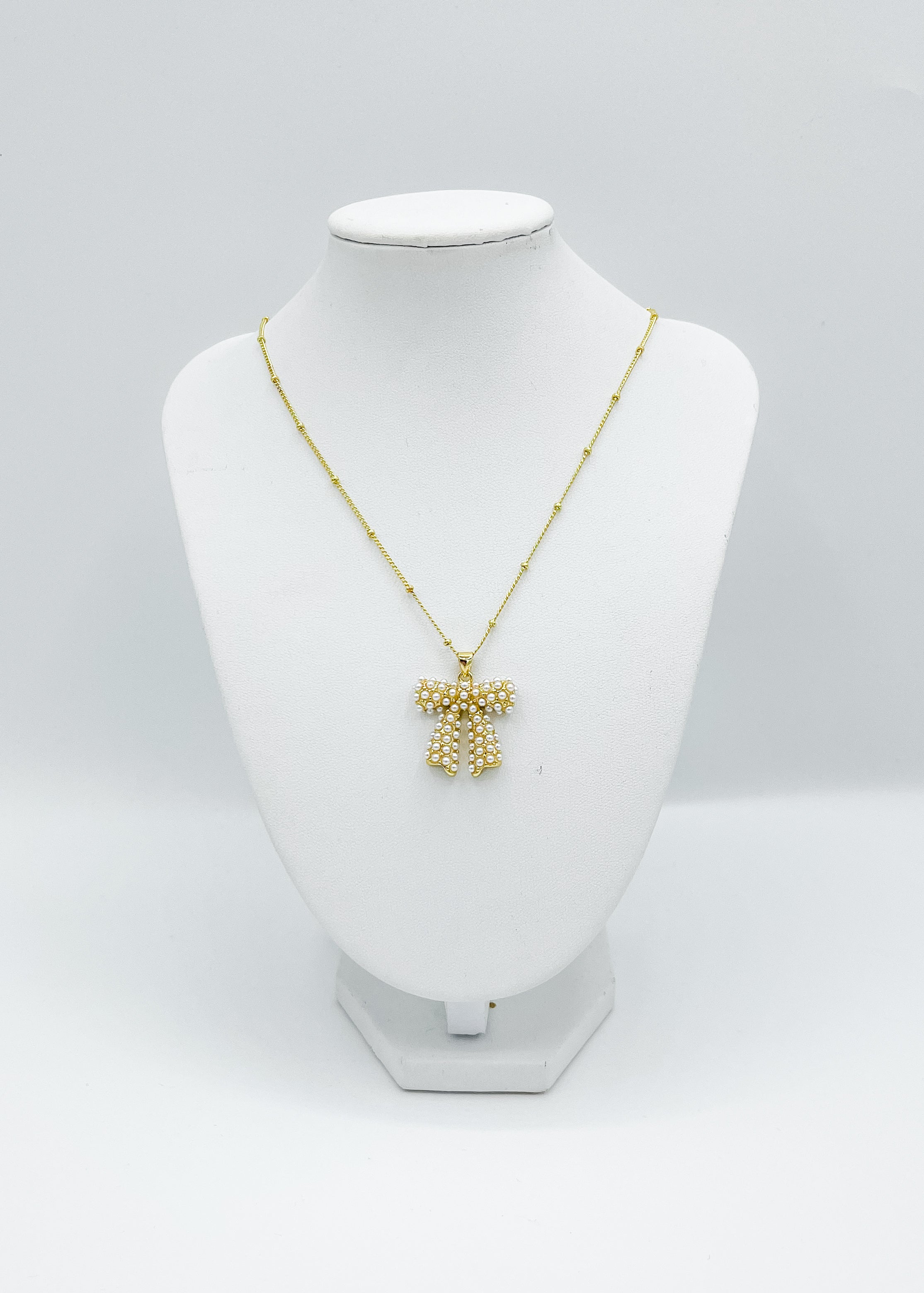 Pearl Bow Necklace