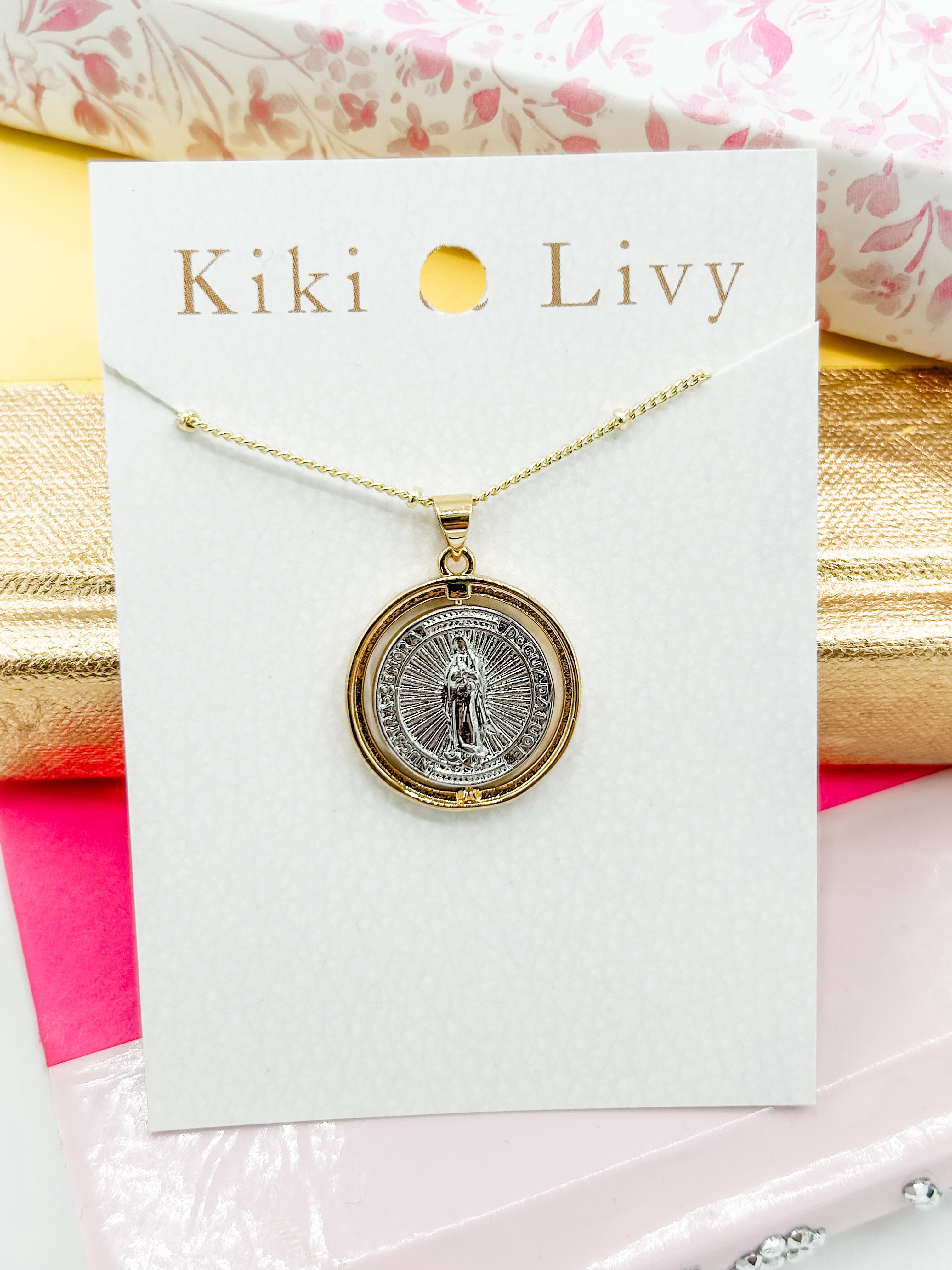 Two Tone Coin Necklace