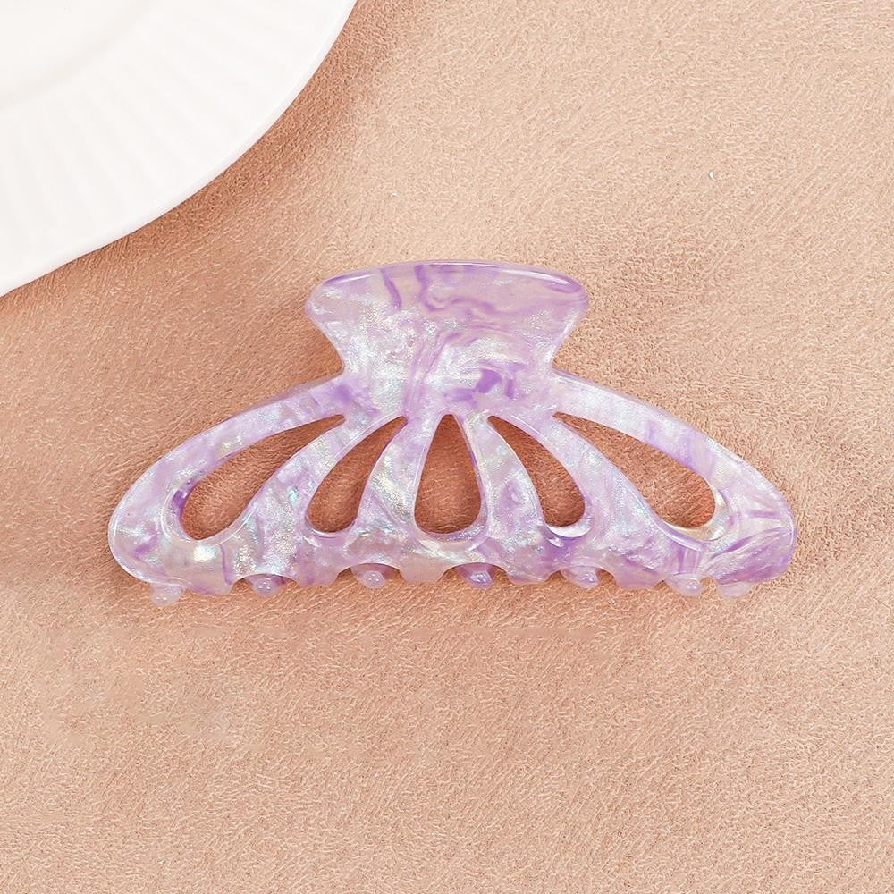 Purple Glitter Marbled Acetate Claw Hair Clip