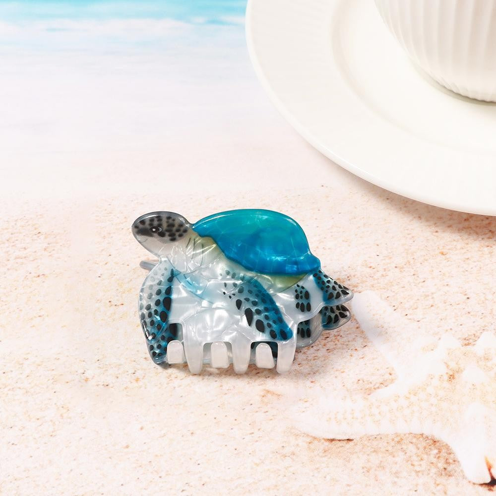 Turtle Marbled Acetate Claw Hair Clip