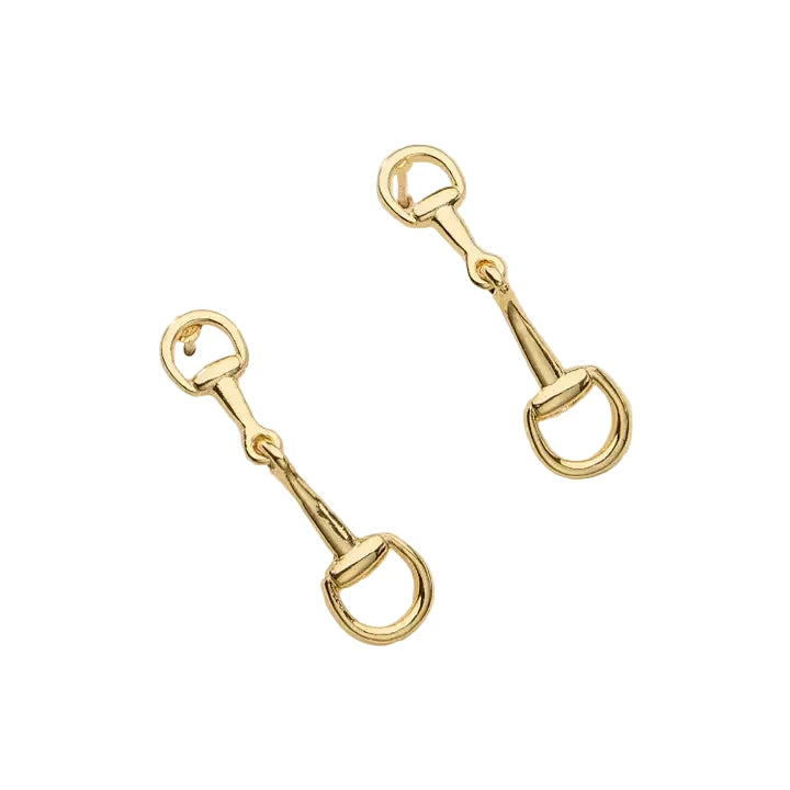 Gold Bit Link Earrings