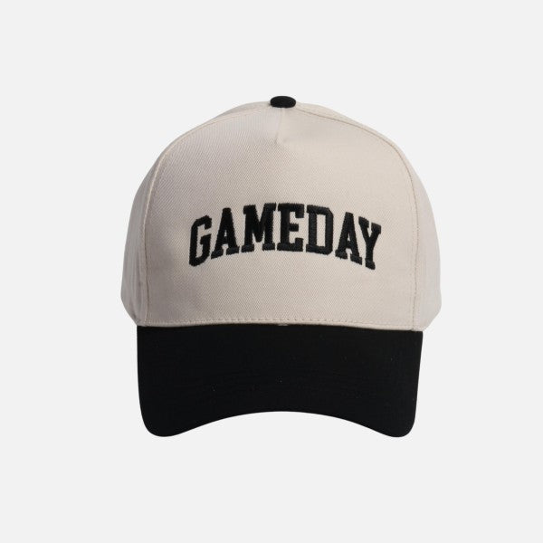 Black "GAMEDAY" Embroidered Two Tone Baseball Cap