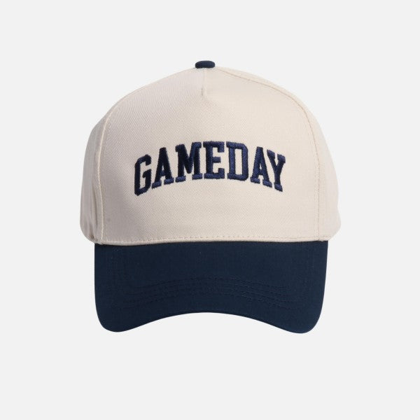 Navy "GAMEDAY" Embroidered Two Tone Baseball Cap