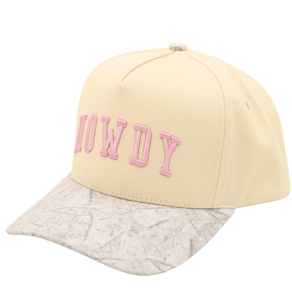 Pink Font "HOWDY" Embroidered Hat