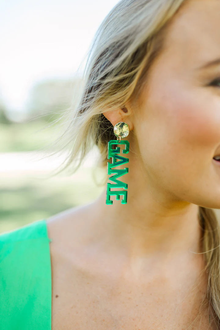 Green & Gold GameDay Earrings