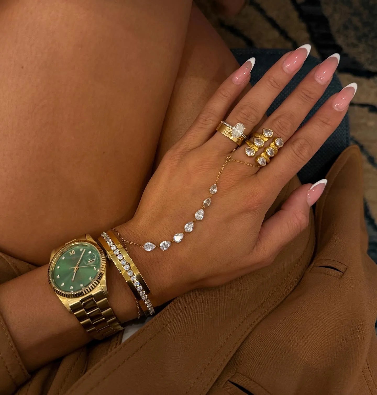 Gold Bling Hand Chain