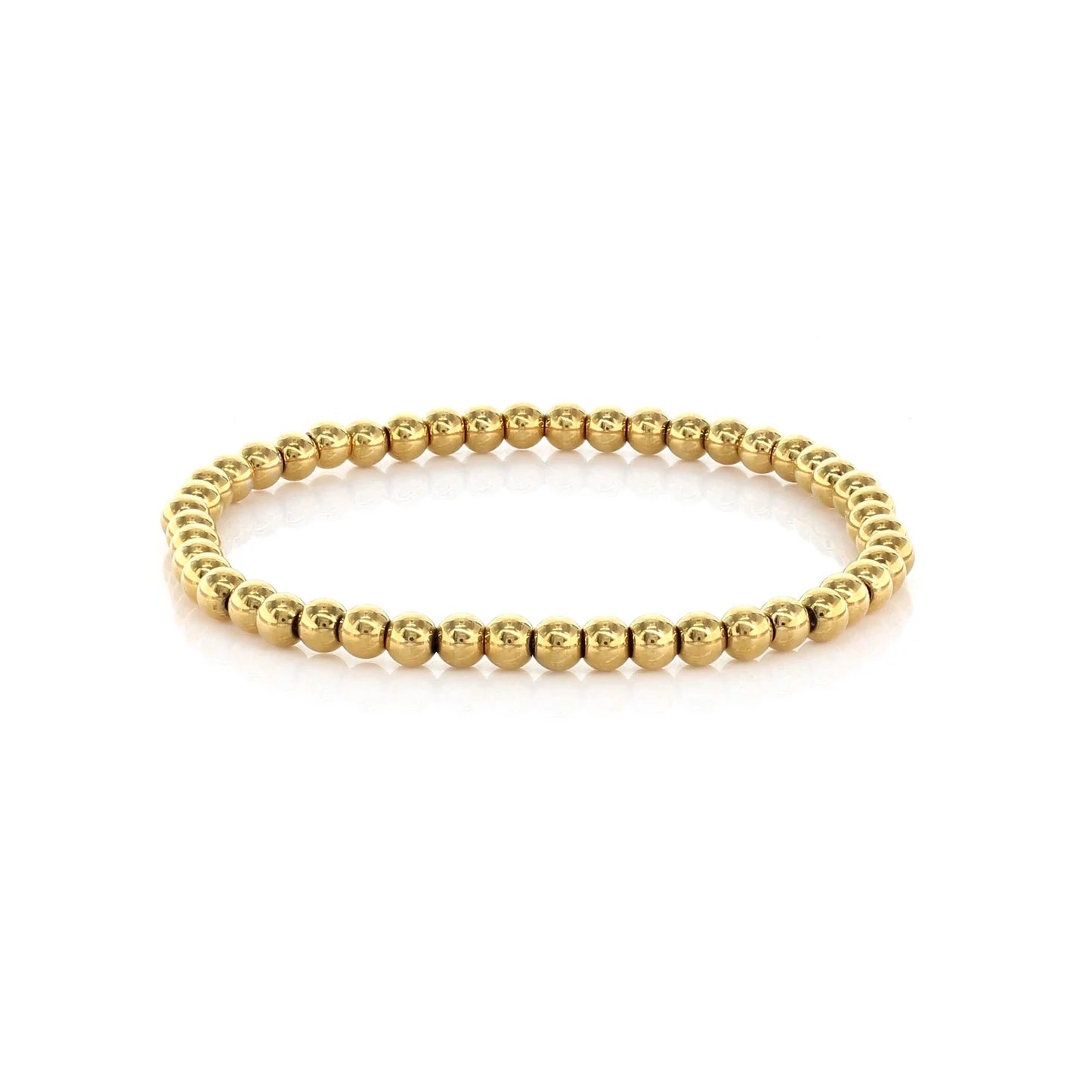 Gold Stainless Steel Beaded Bracelet