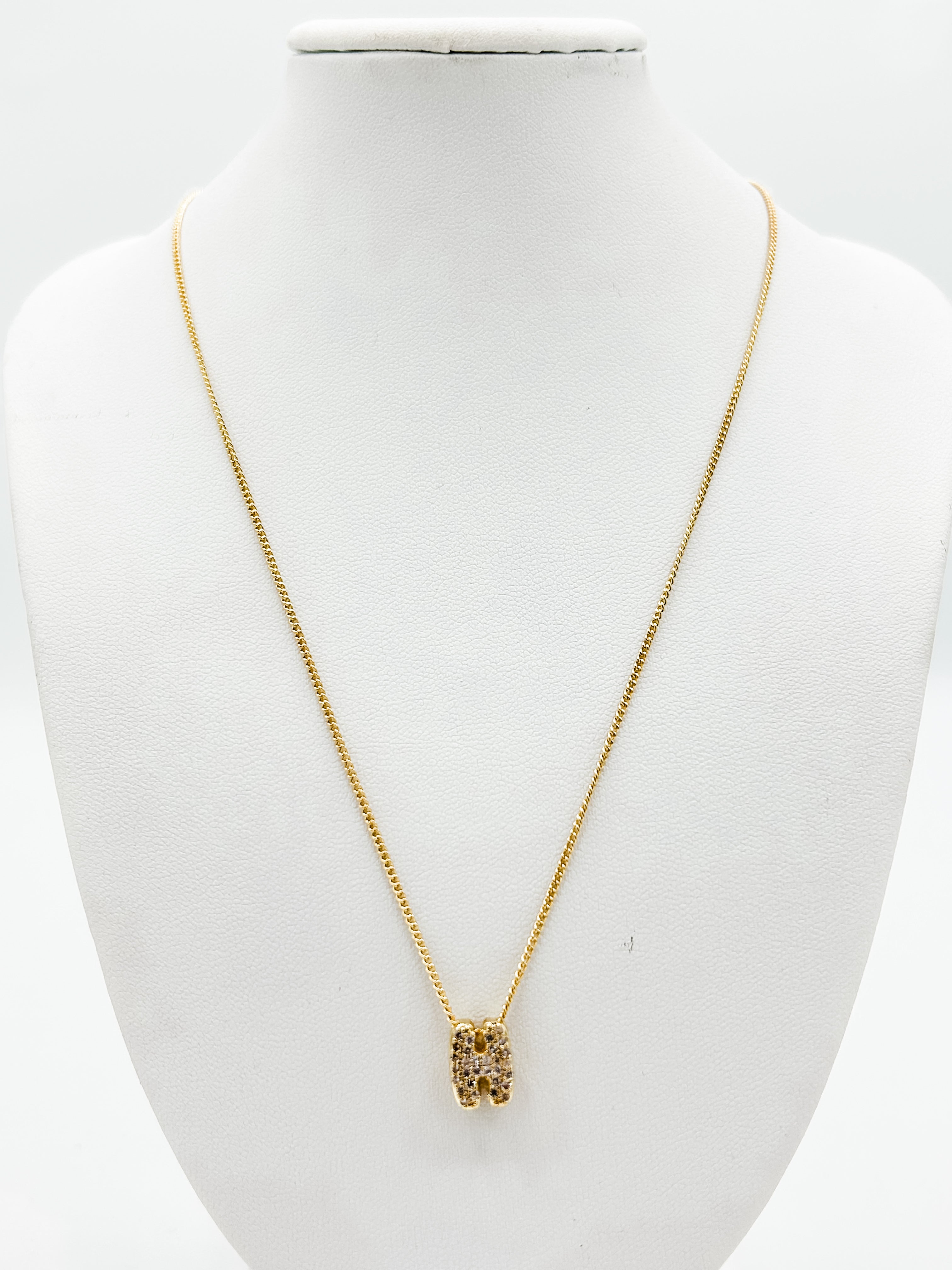 Mini Bling Balloon Letter Necklace