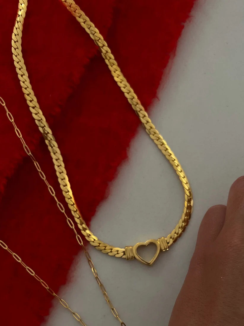 The Gold Open Heart Necklace