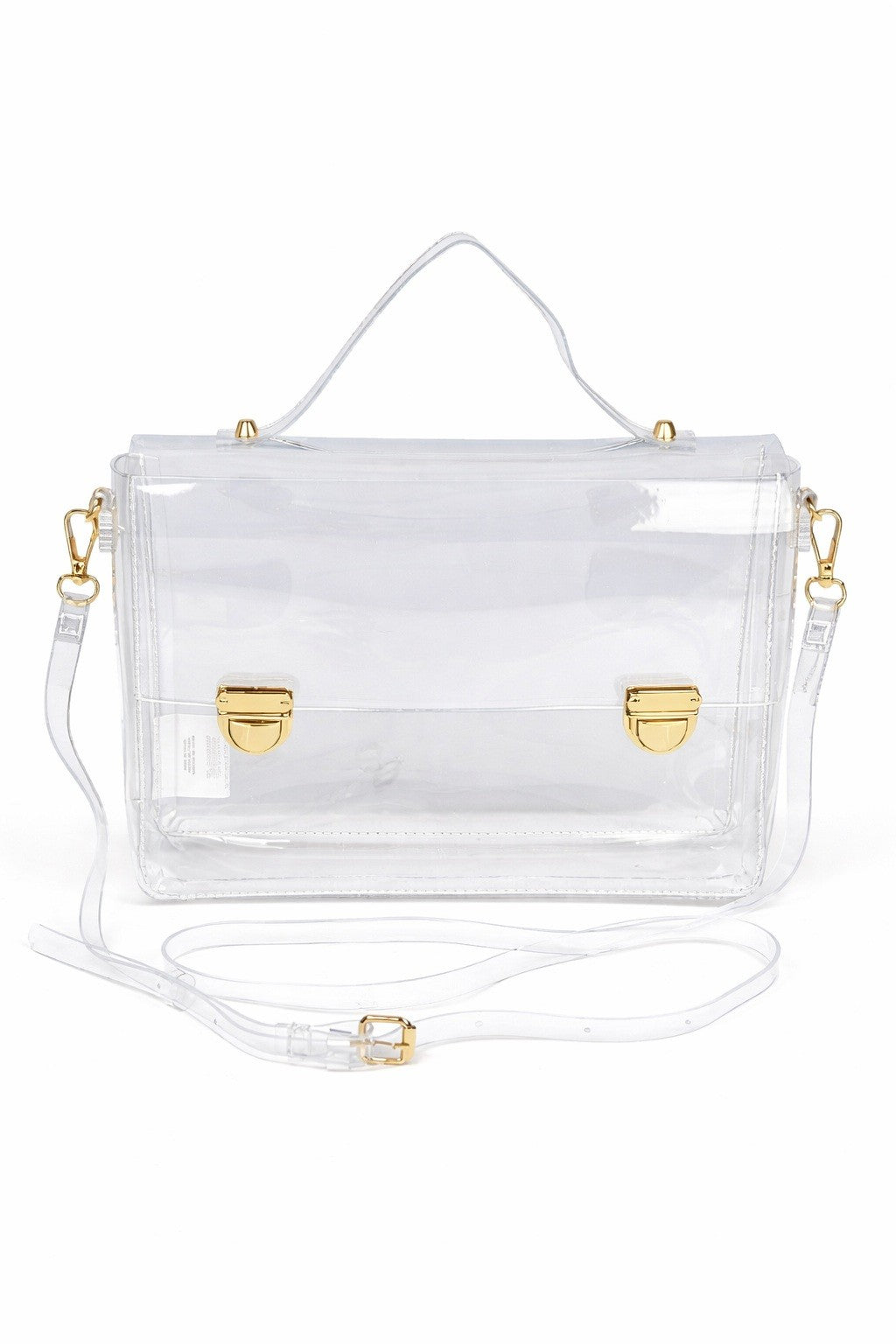 Gameday Clear Crossbody Bag Gold Hardware