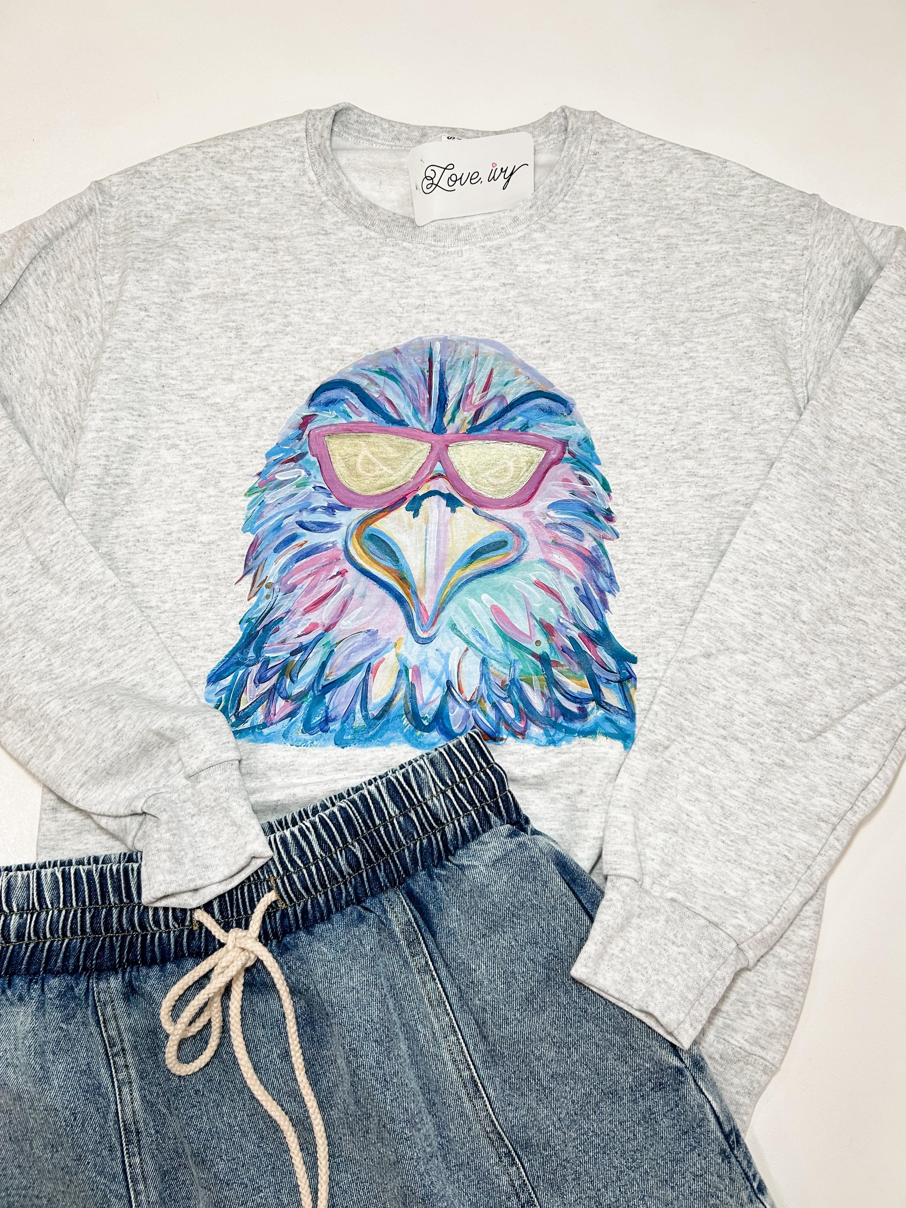 Fun Eagle on Ash Sweatshirt