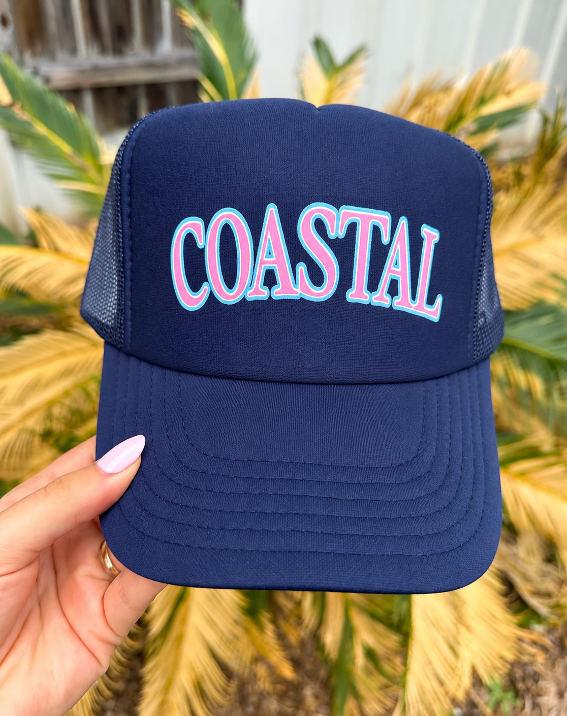 Navy Coastal Trucker Hat