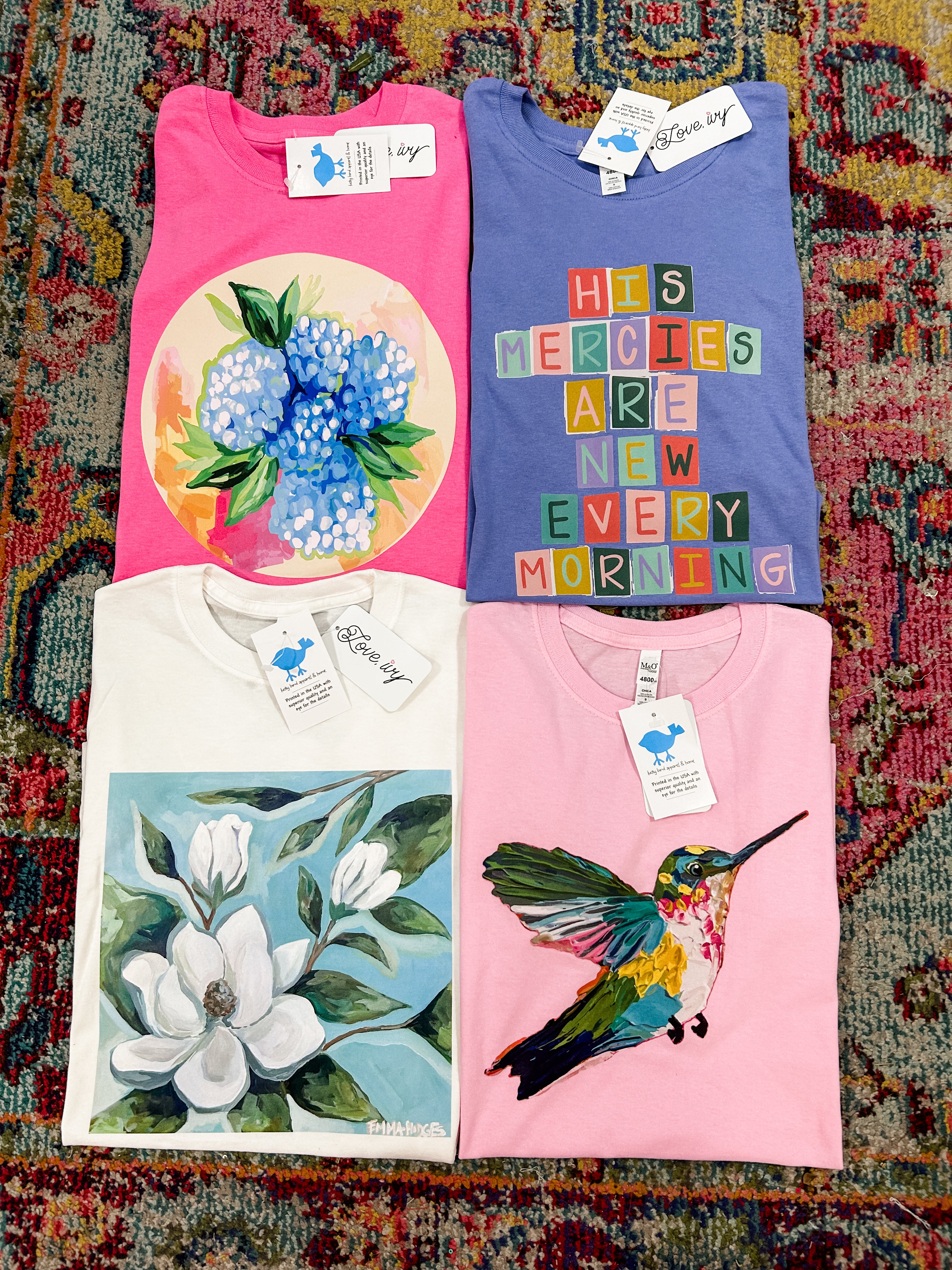 Violet His Mercies Block Tee