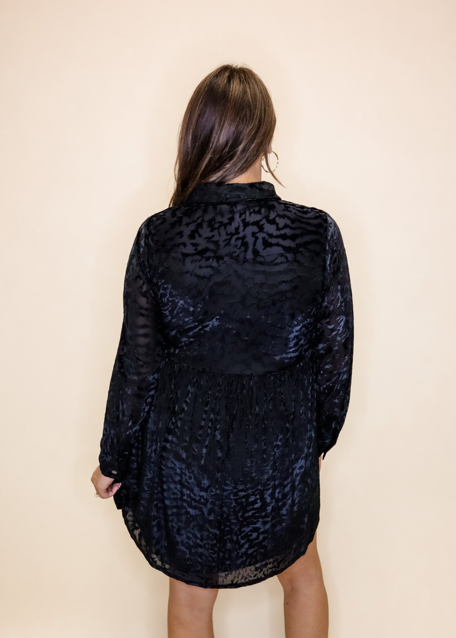 Black Velvet Leopard Dress
