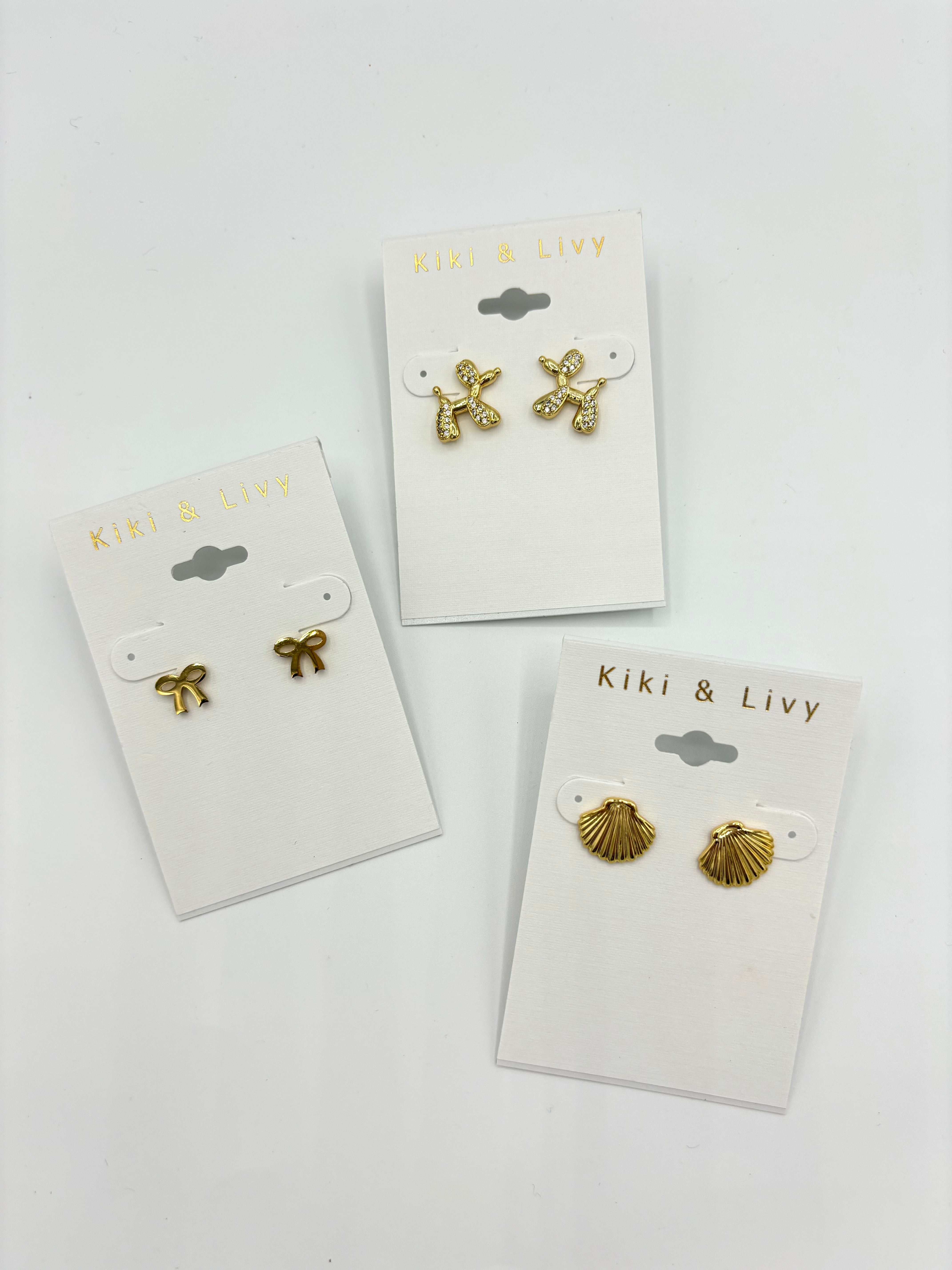 Gold Seashell Stud Earrings