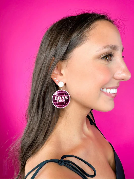 Eras Pink Mirror Earrings