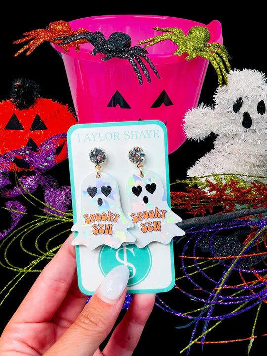 Spooky SZN Acrylic Ghost Earrings