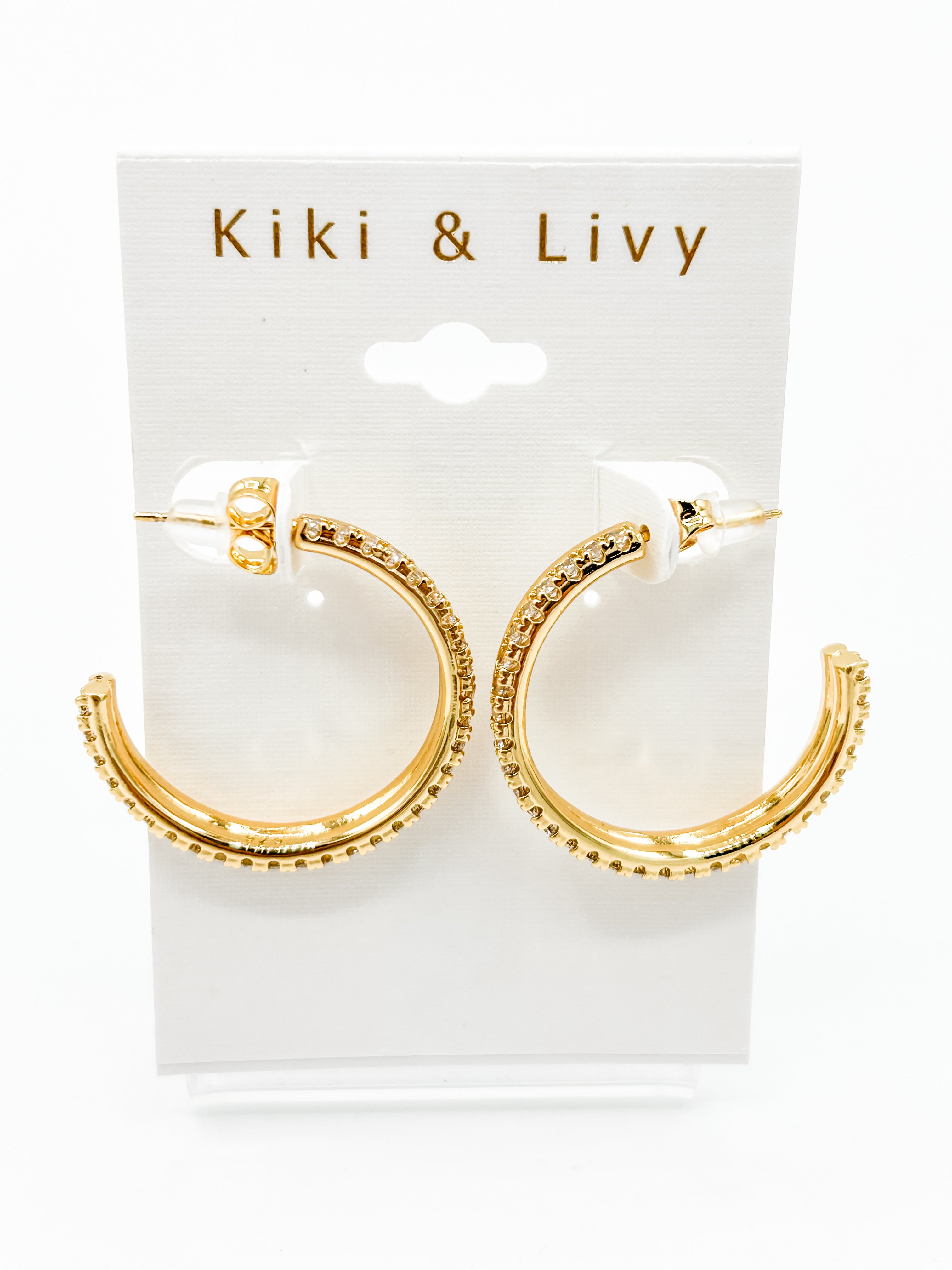 Medium Bling Hoops