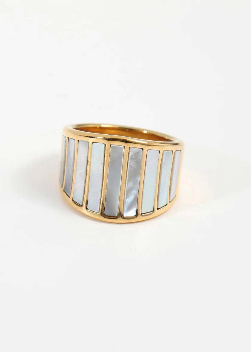 The Ocean Gold Pearl Ring