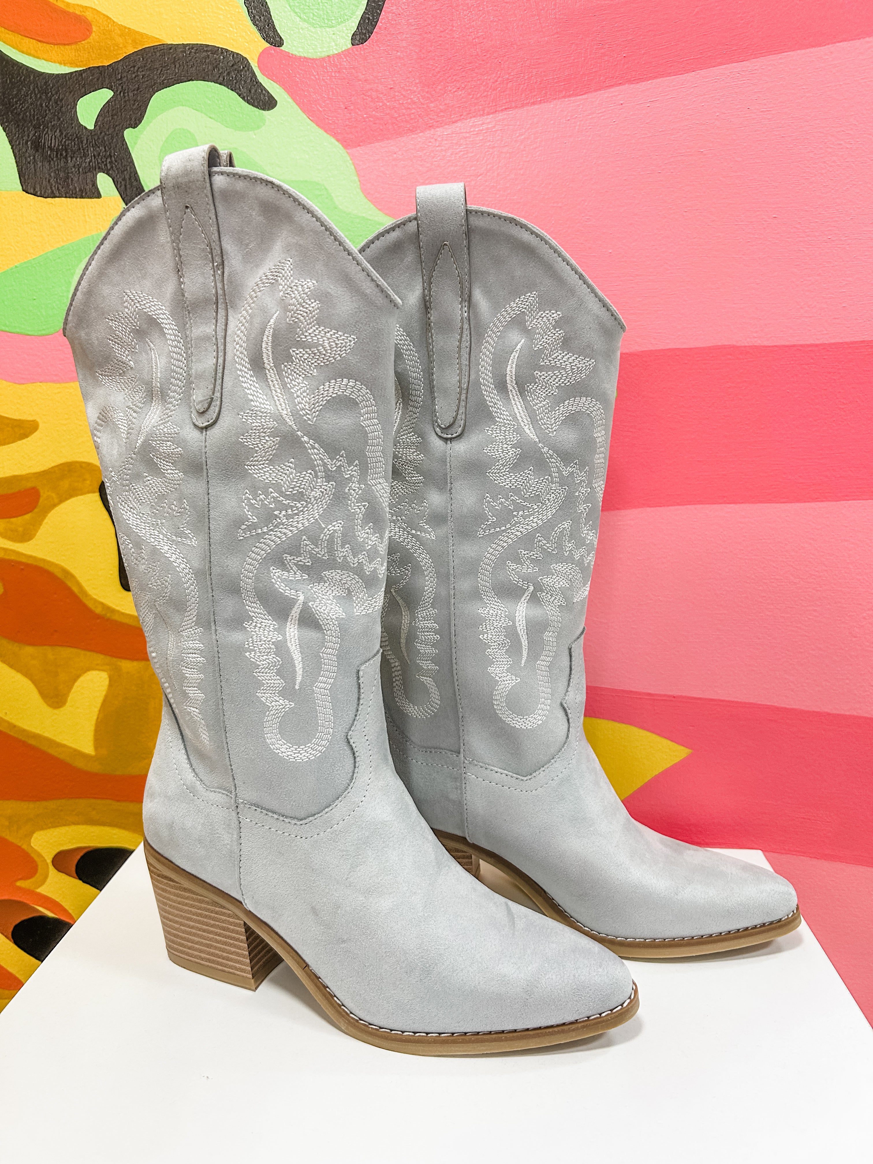 Crosley Light Blue Suede Boot