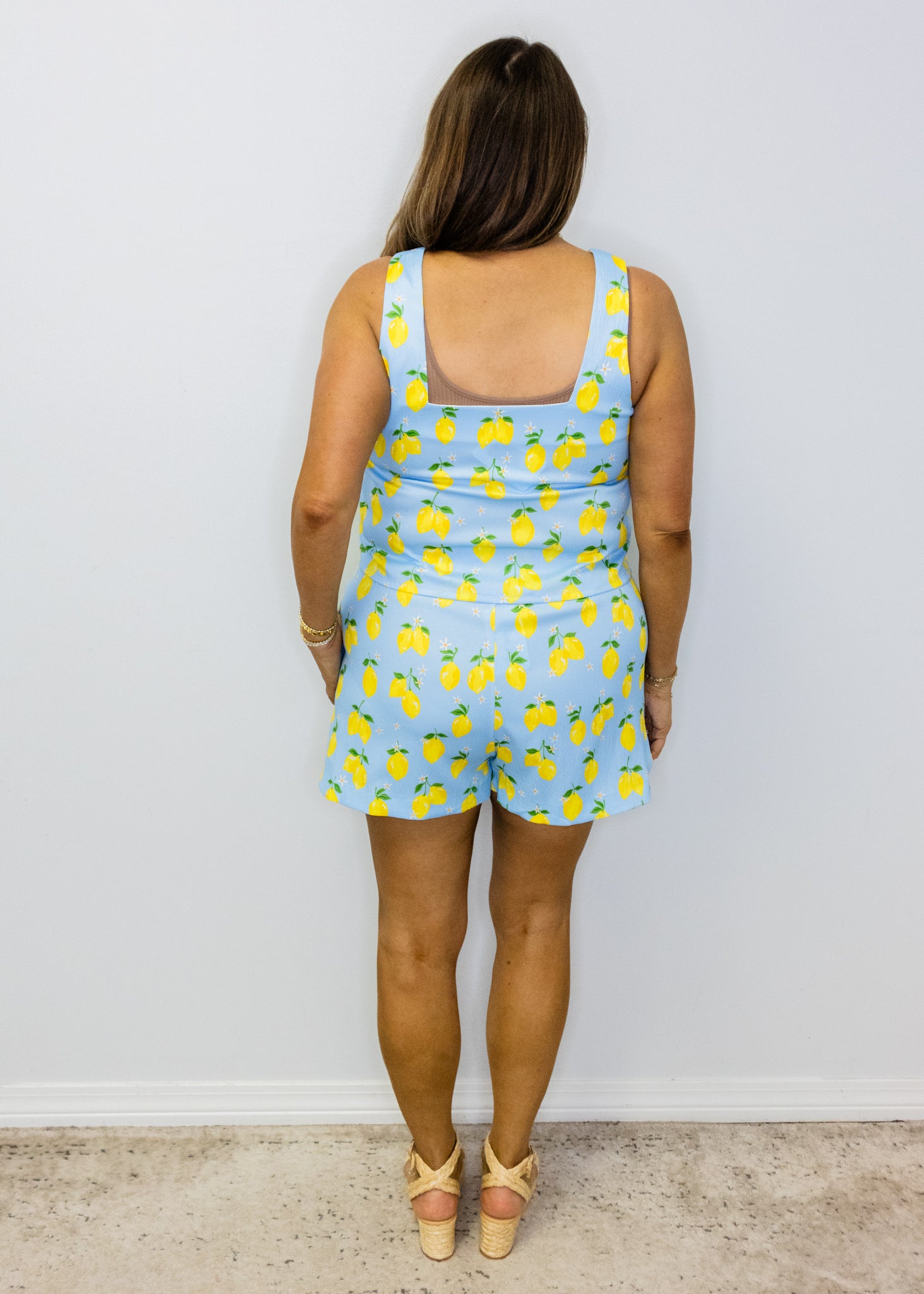 Zesty Lemons Two-Piece Linen Set
