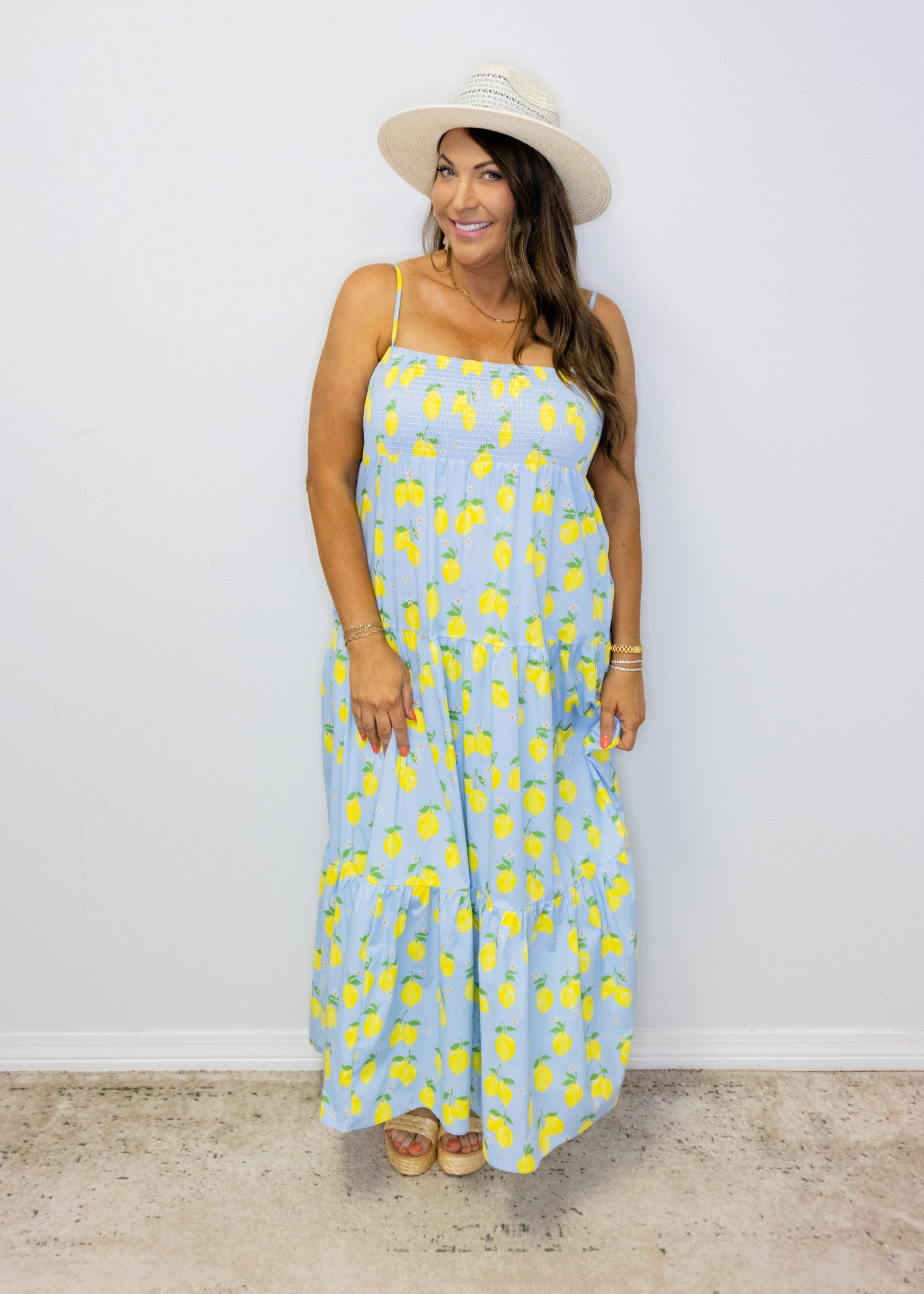 Zesty Lemons Maxi Dress