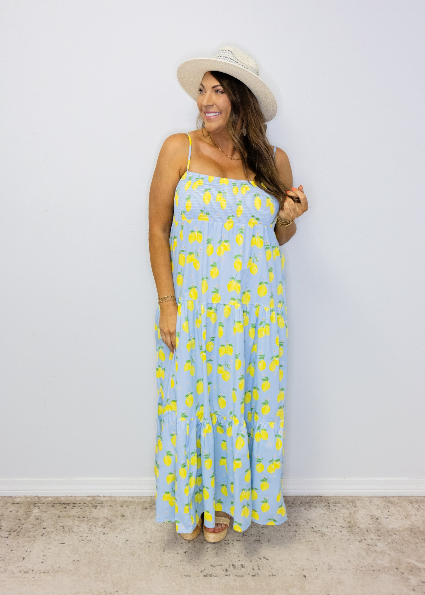 Zesty Lemons Maxi Dress