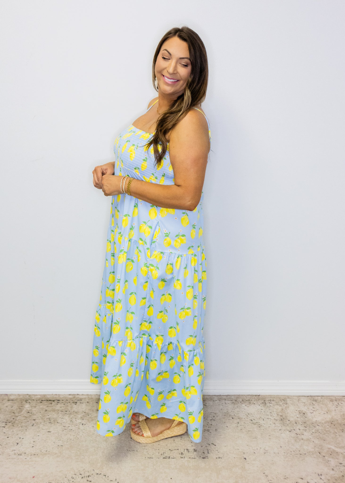 Zesty Lemons Maxi Dress