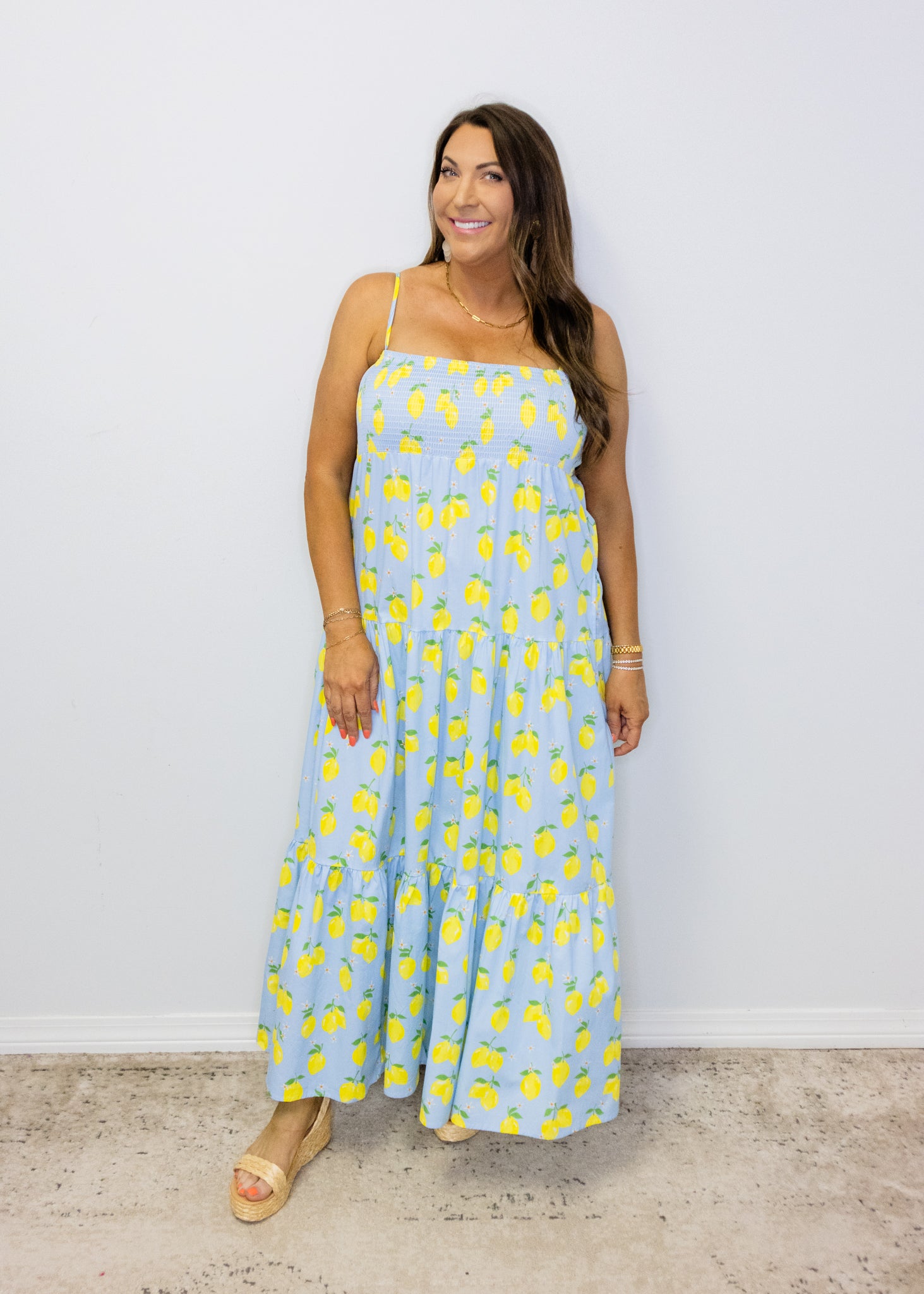 Zesty Lemons Maxi Dress