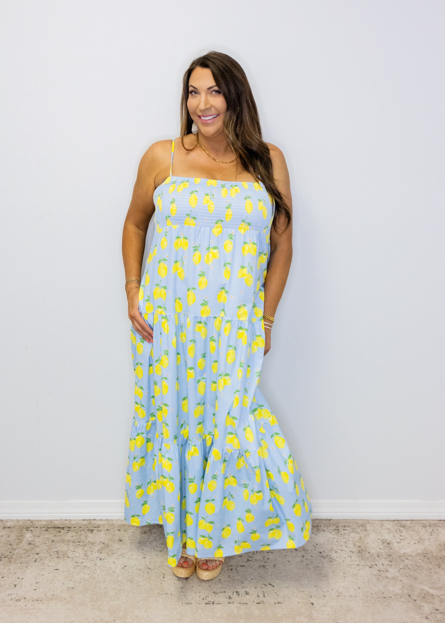 Zesty Lemons Maxi Dress