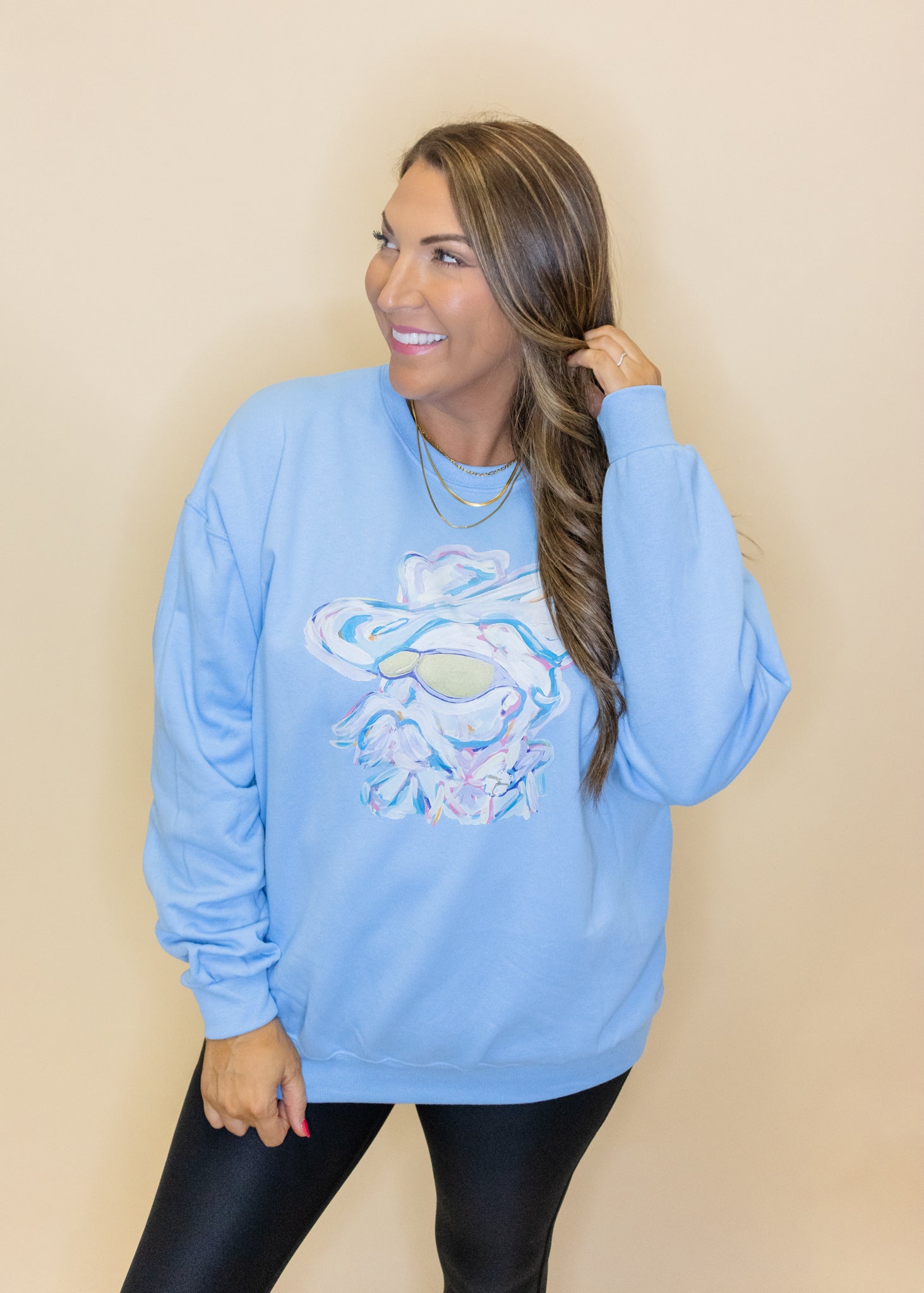 Fun Reb on Light Blue Sweatshirt