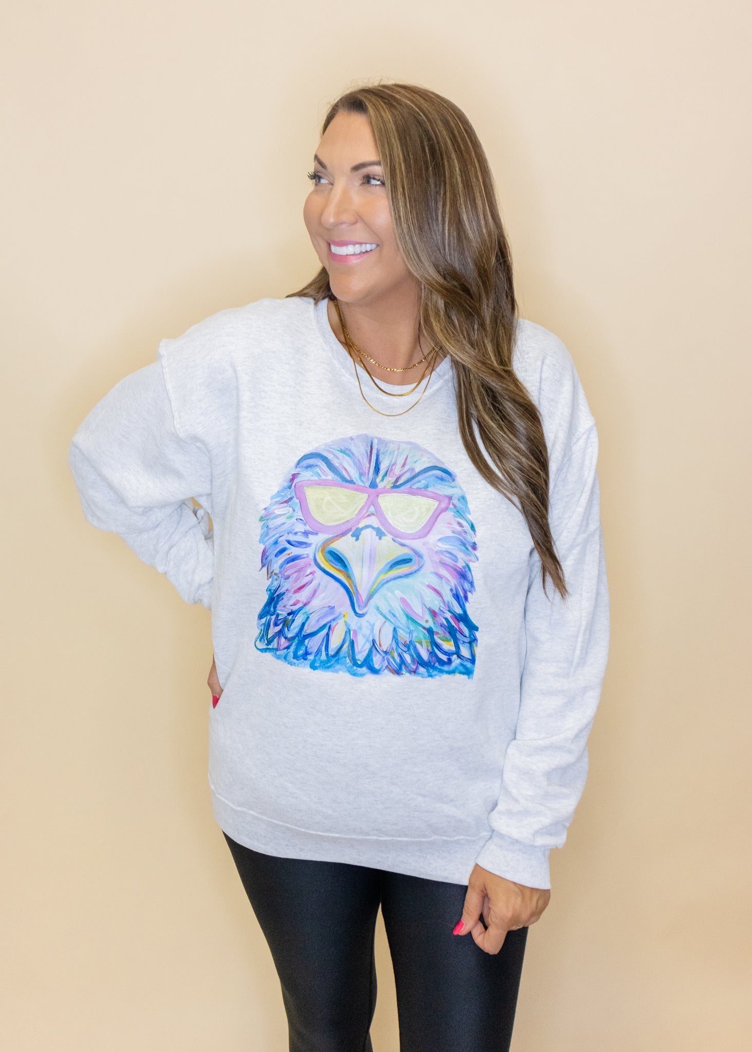 Fun Eagle on Ash Sweatshirt