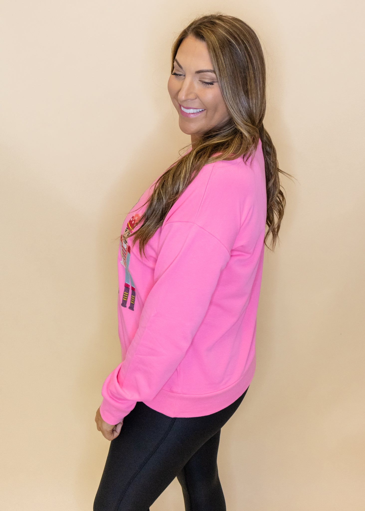 Pink Sequin Nutcracker Sweatshirt