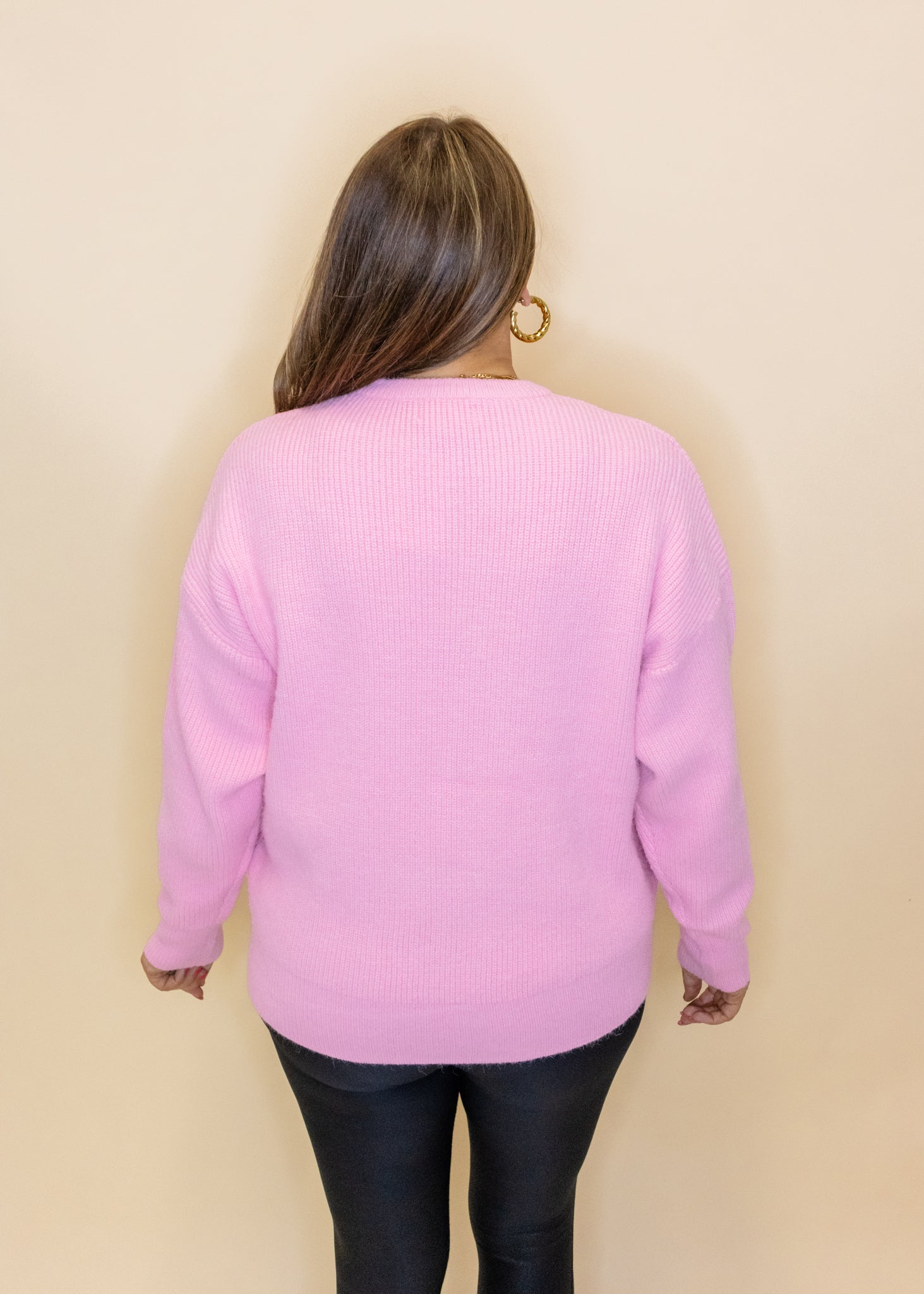 Pink Merry Candy Cane Sweater