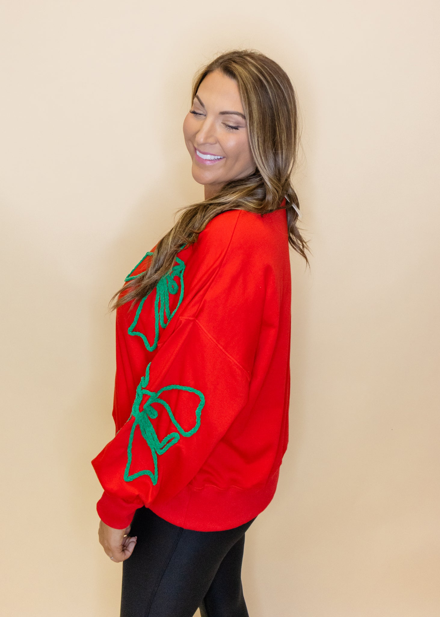 Red Christmas Bow Sweatshirt