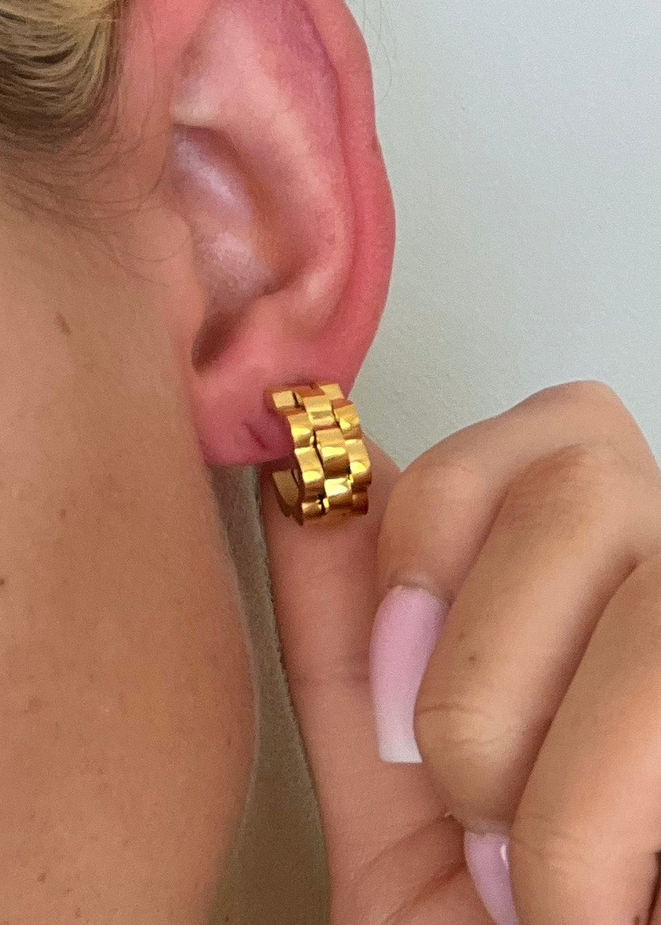 The Rolly Small Gold Hoops
