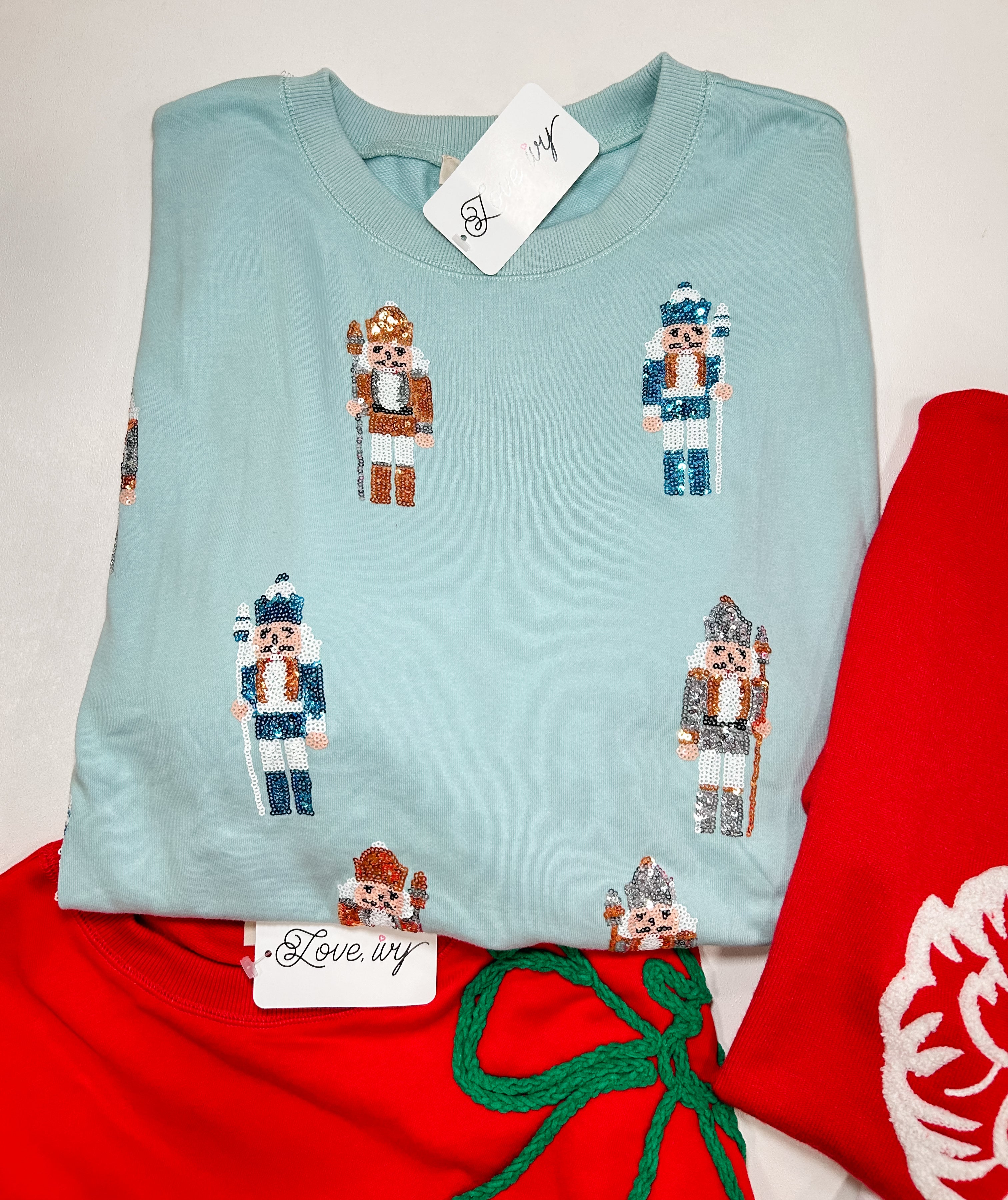 Blue Sequin Nutcracker Sweatshirt